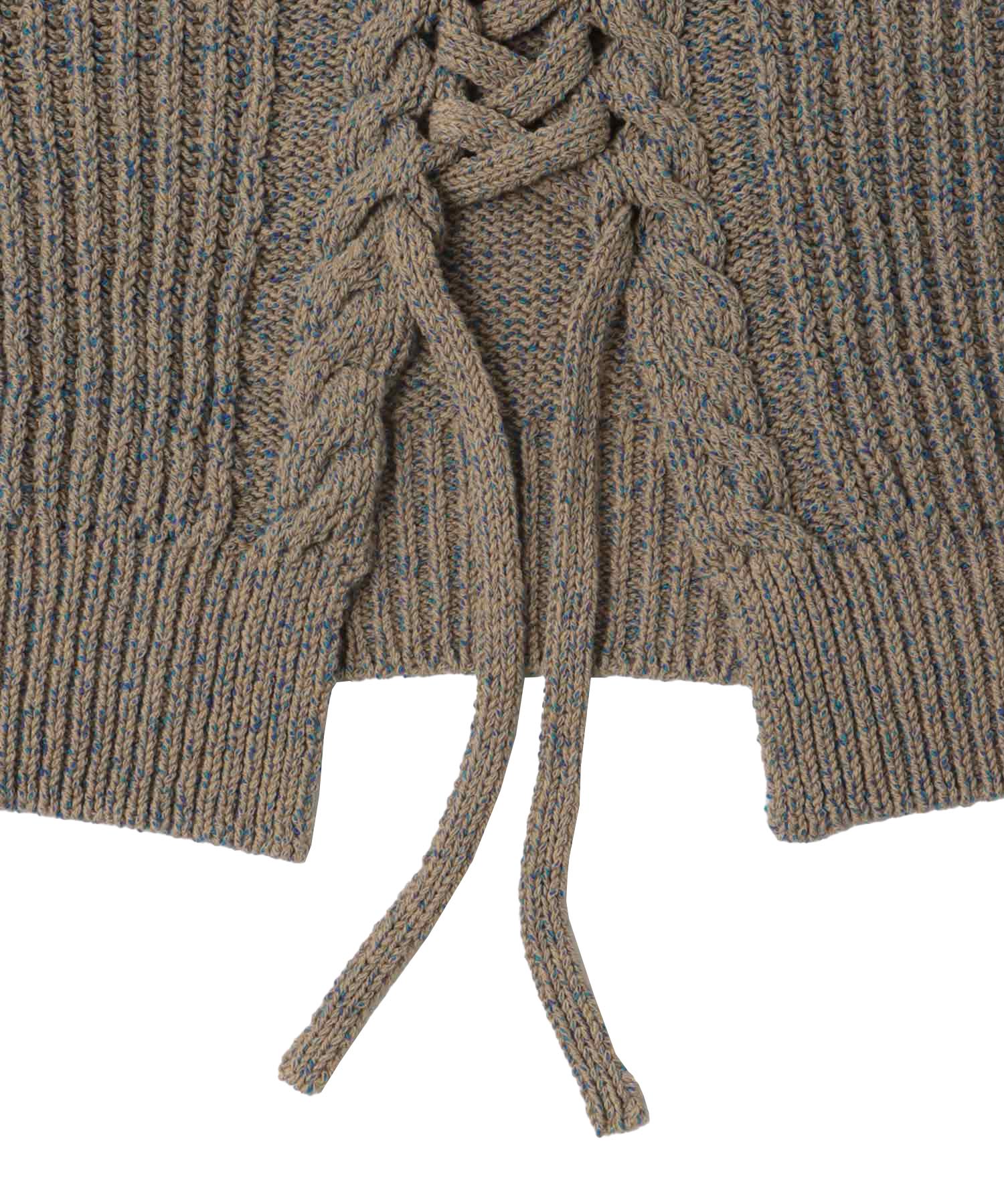 back lace up sweater