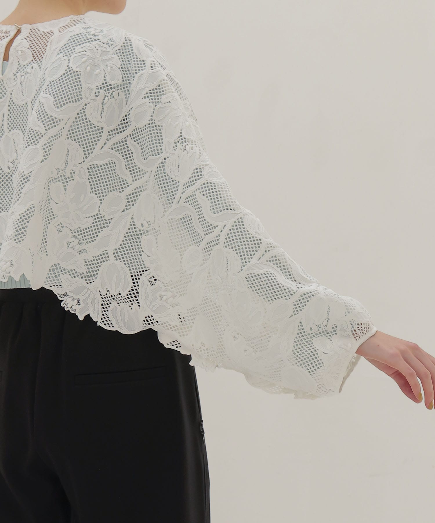 lace poncho blouse