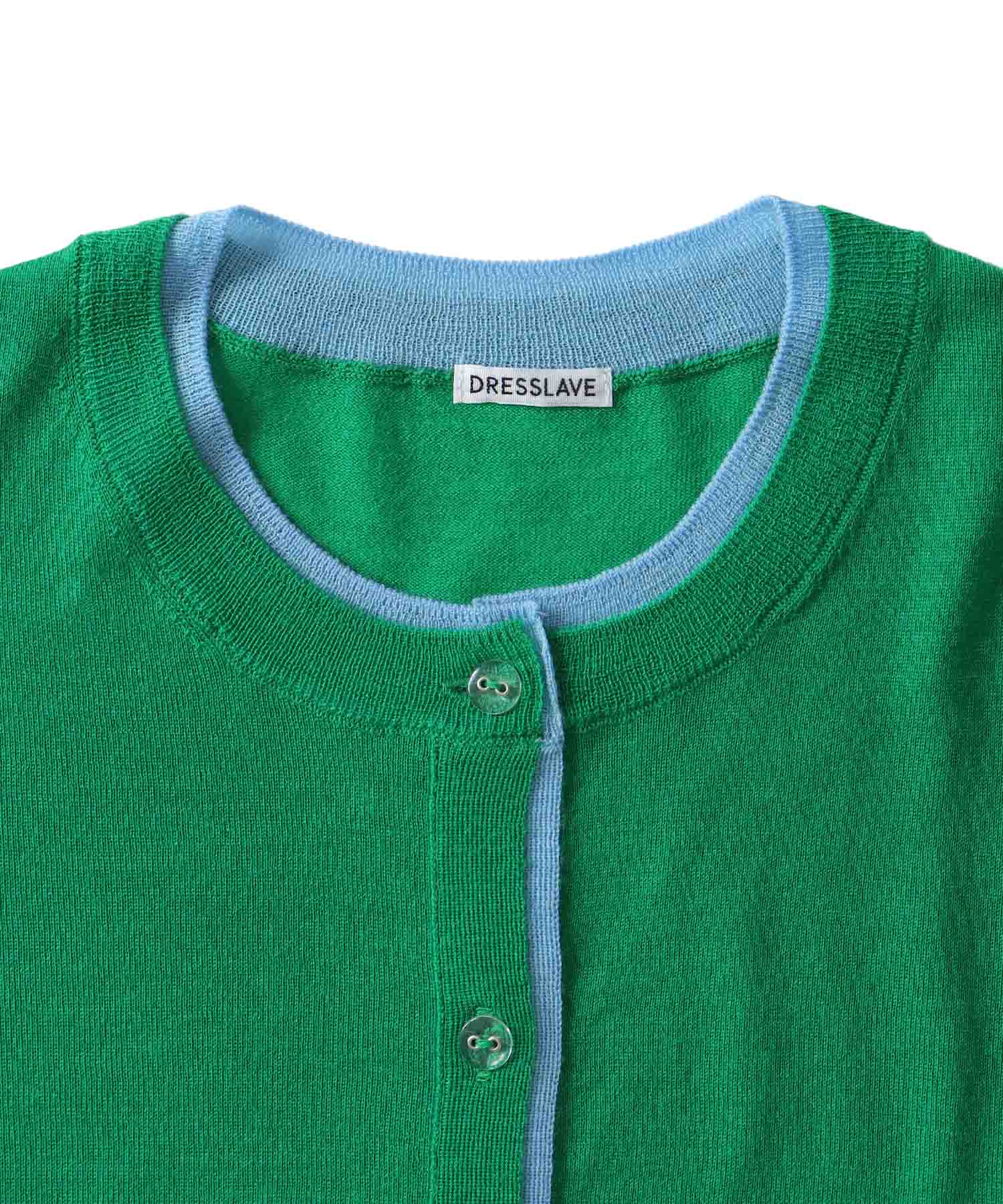 color trimming 18G cardigan