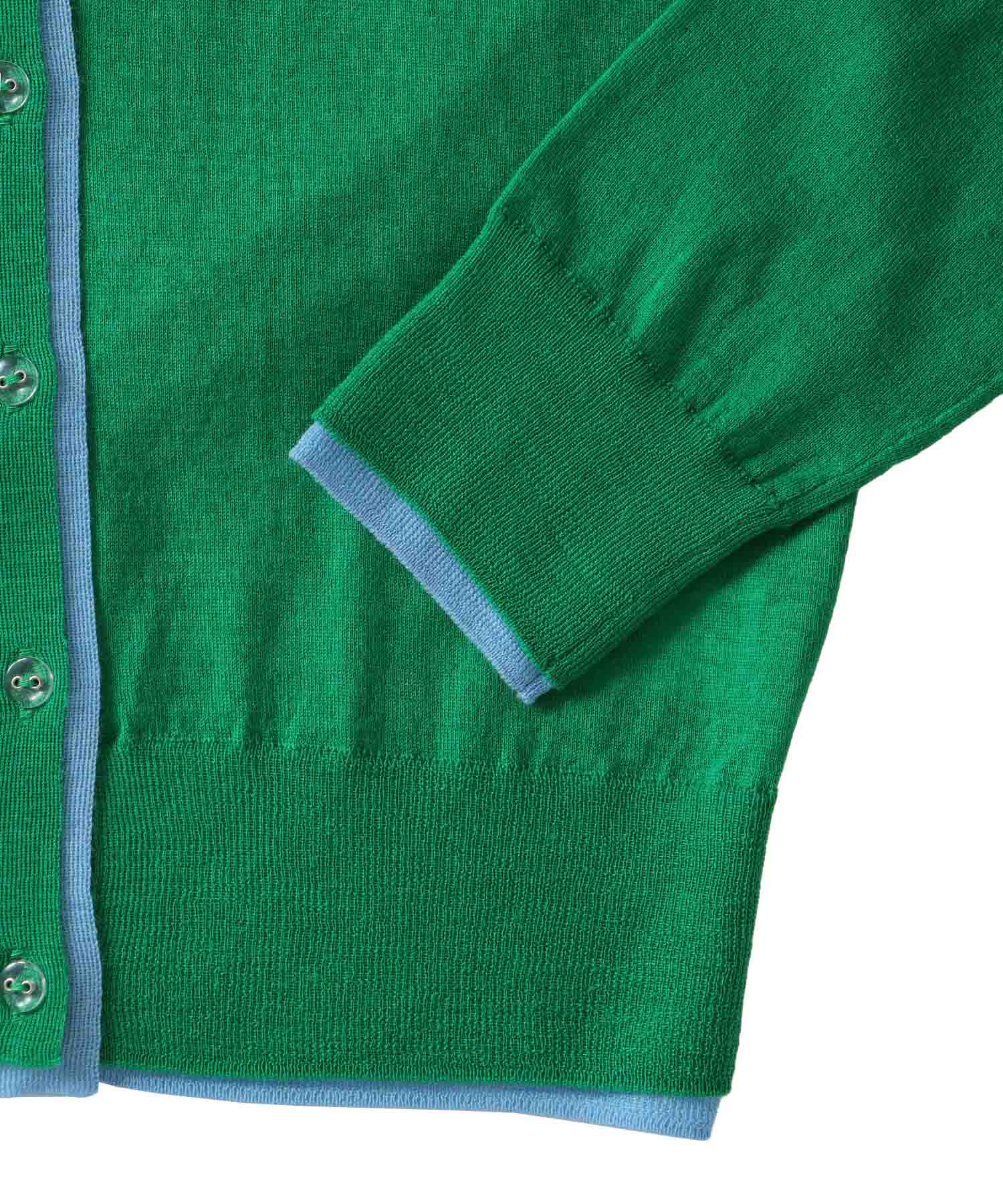 color trimming 18G cardigan