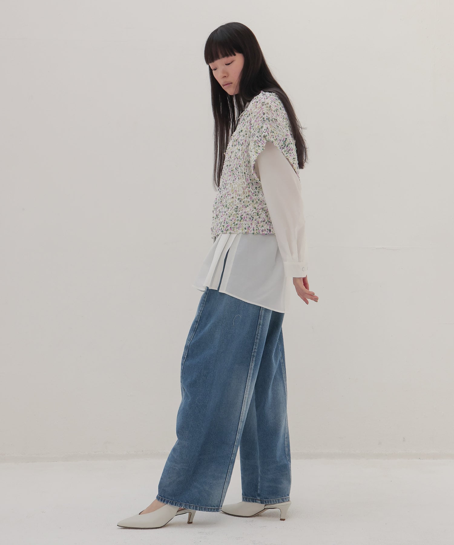 ponpon mesh pullover