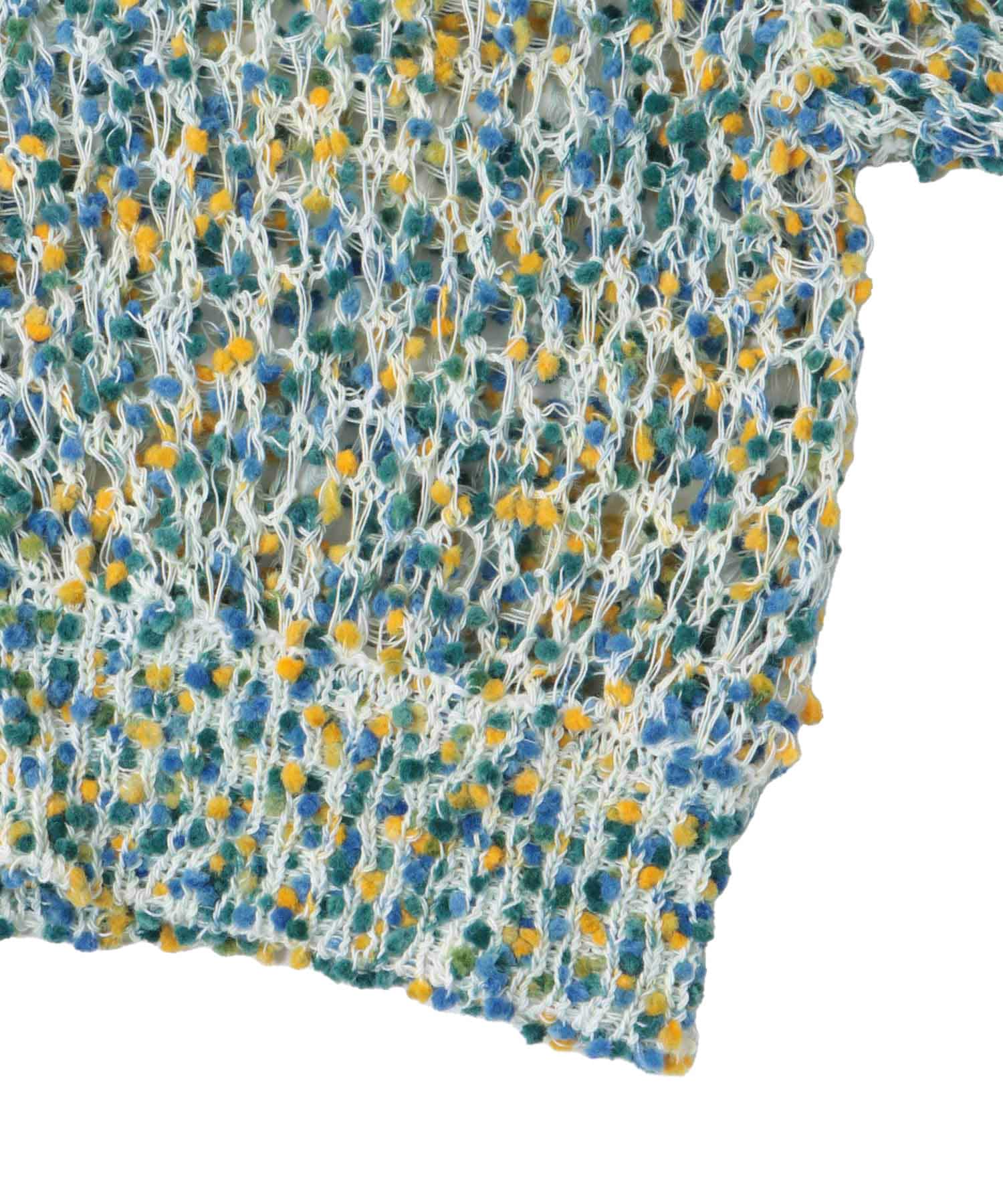 ponpon mesh cardigan