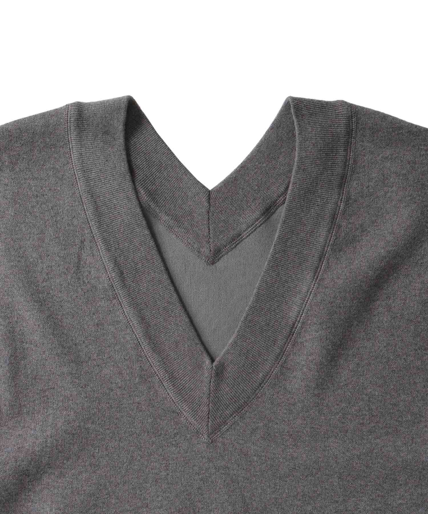 double ｖneck knit trainer