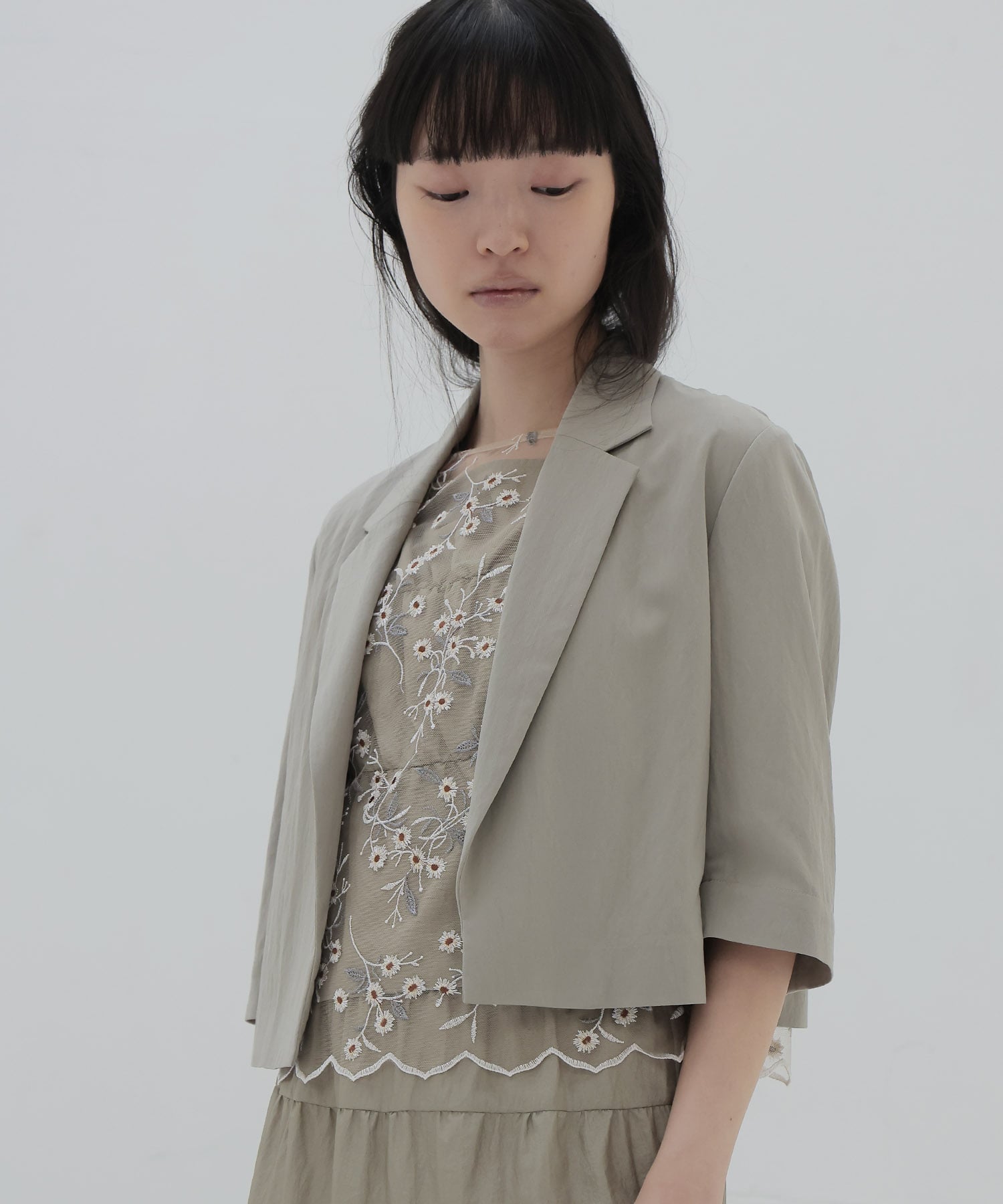 vintage washer x flower tulle twin set