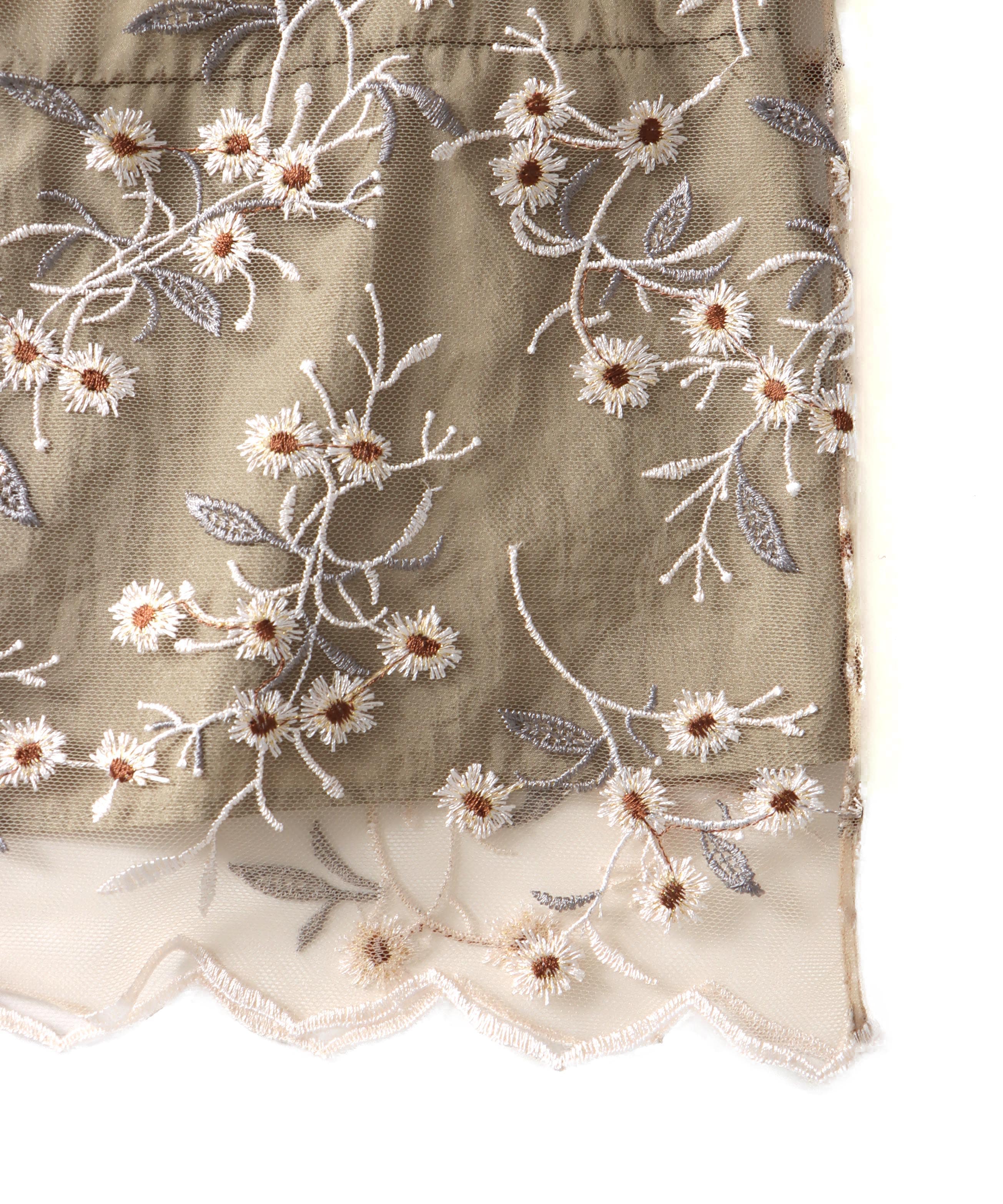 vintage washer x flower tulle twin set