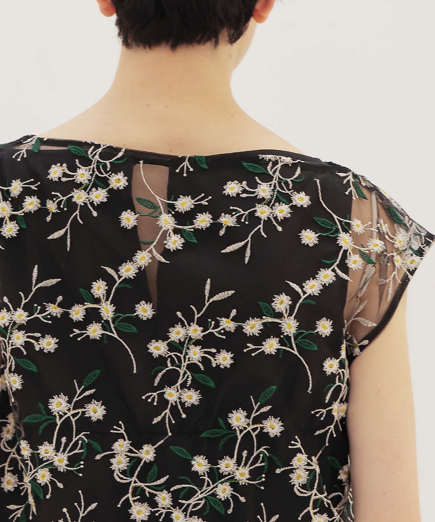 vintage washer x flower tulle twin set