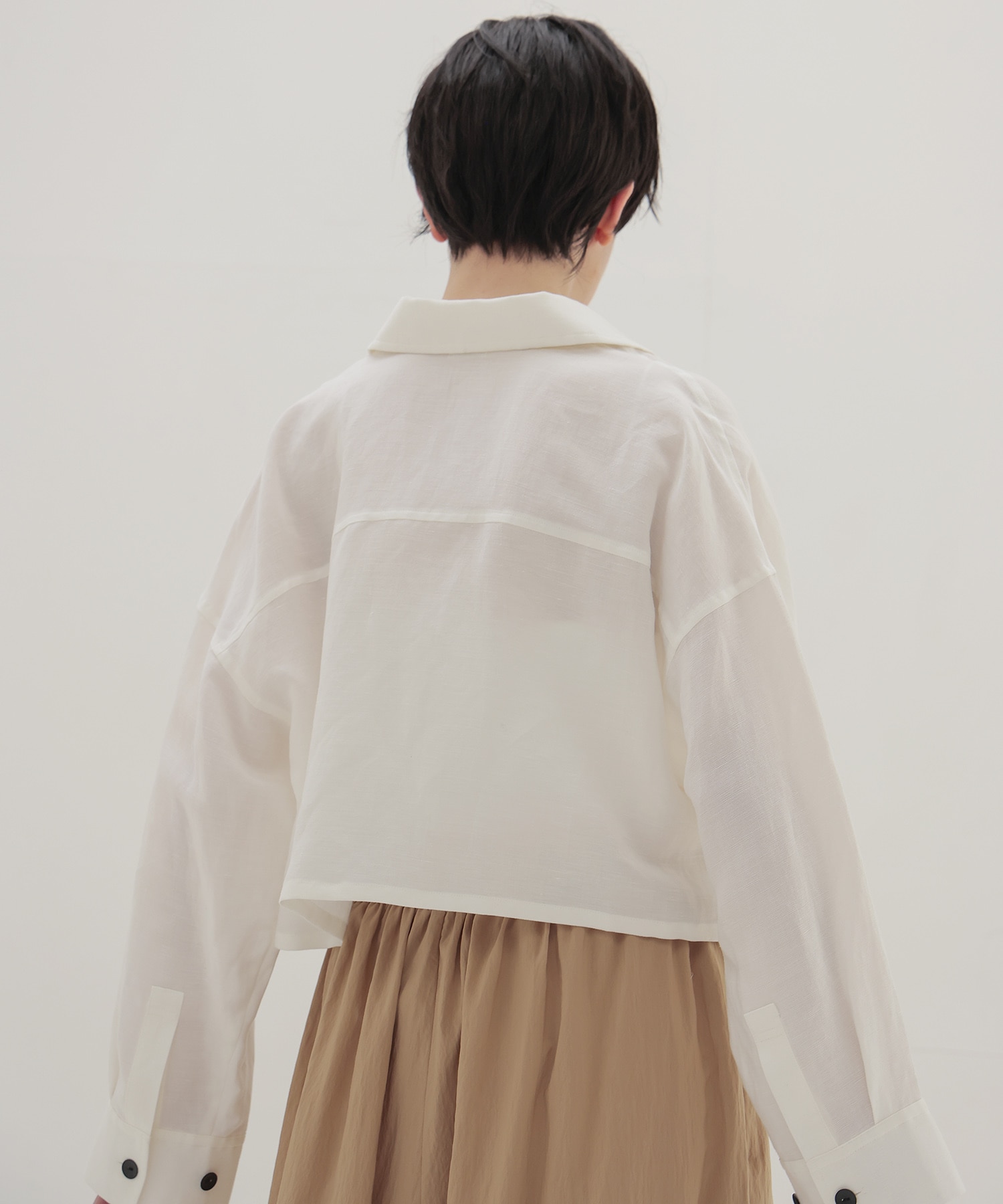 linen tencel boxy shirt