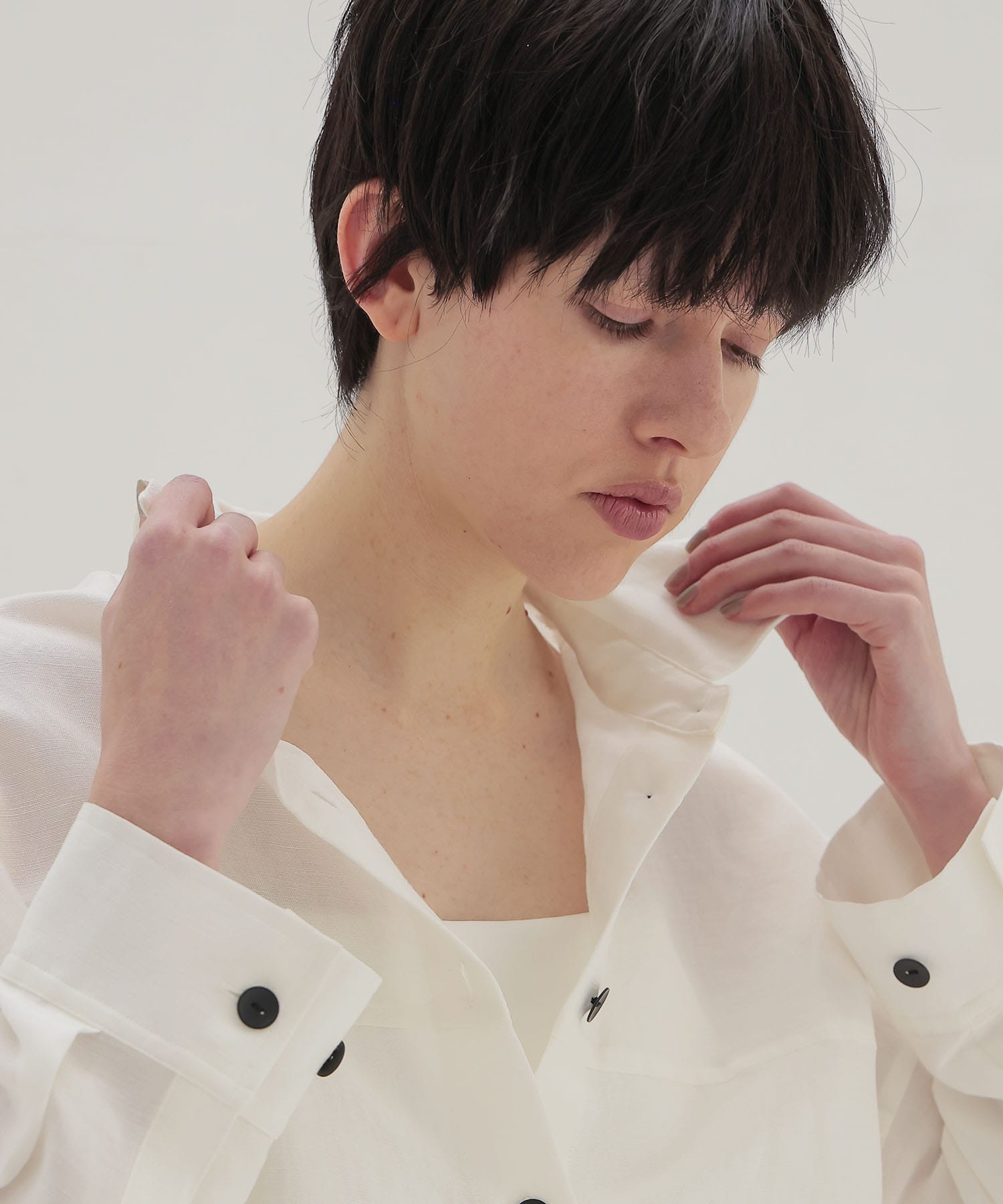 linen tencel boxy shirt