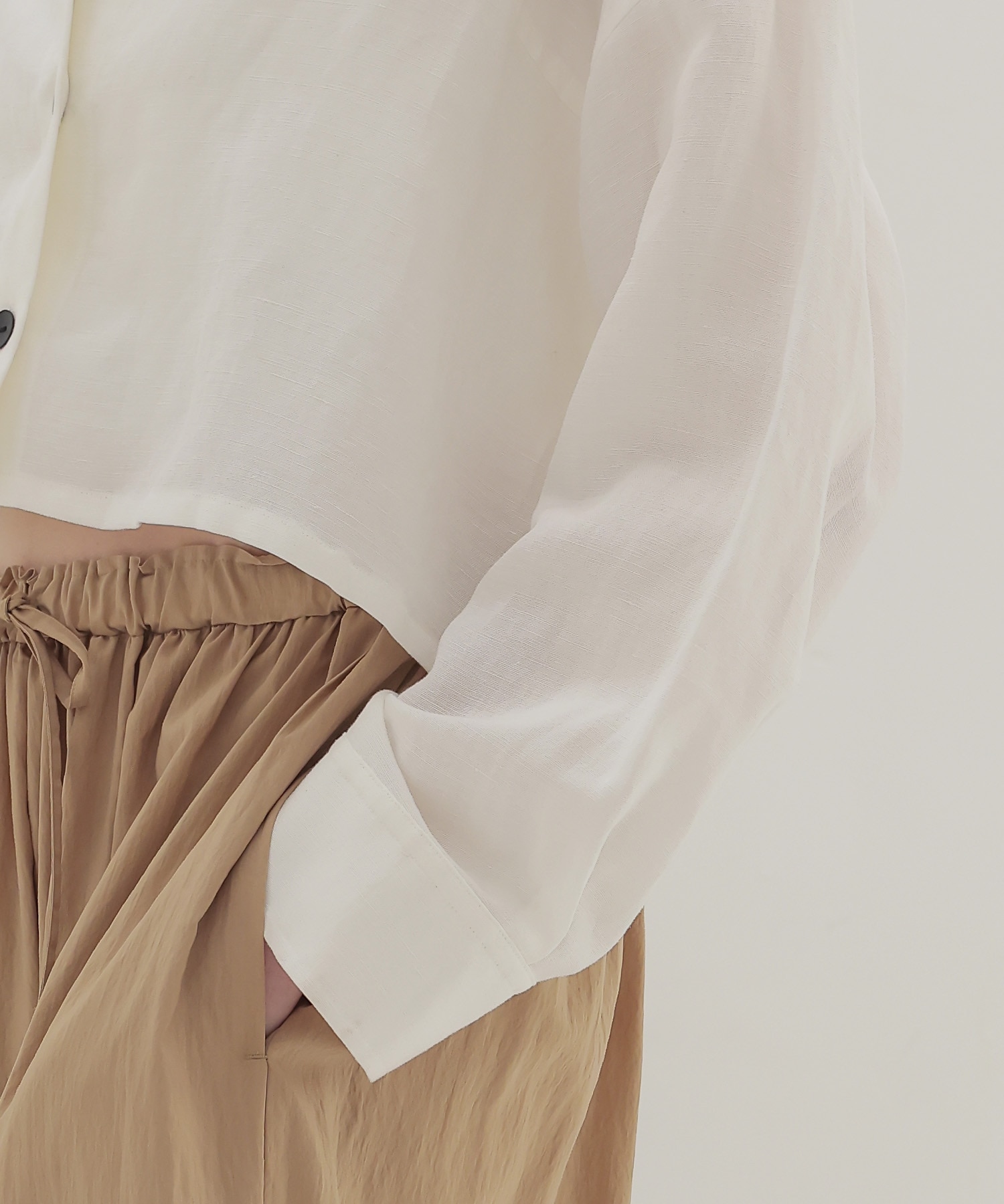 linen tencel boxy shirt