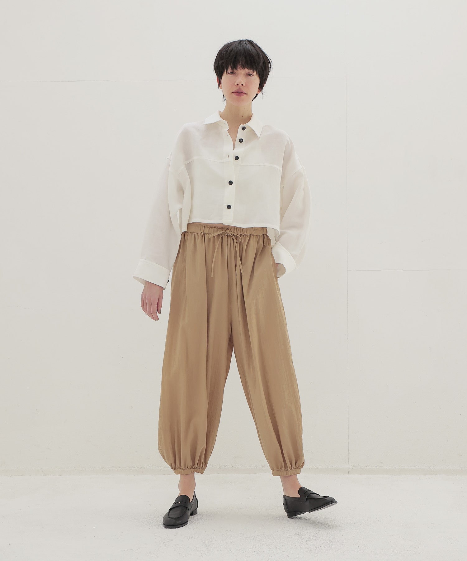 linen tencel boxy shirt