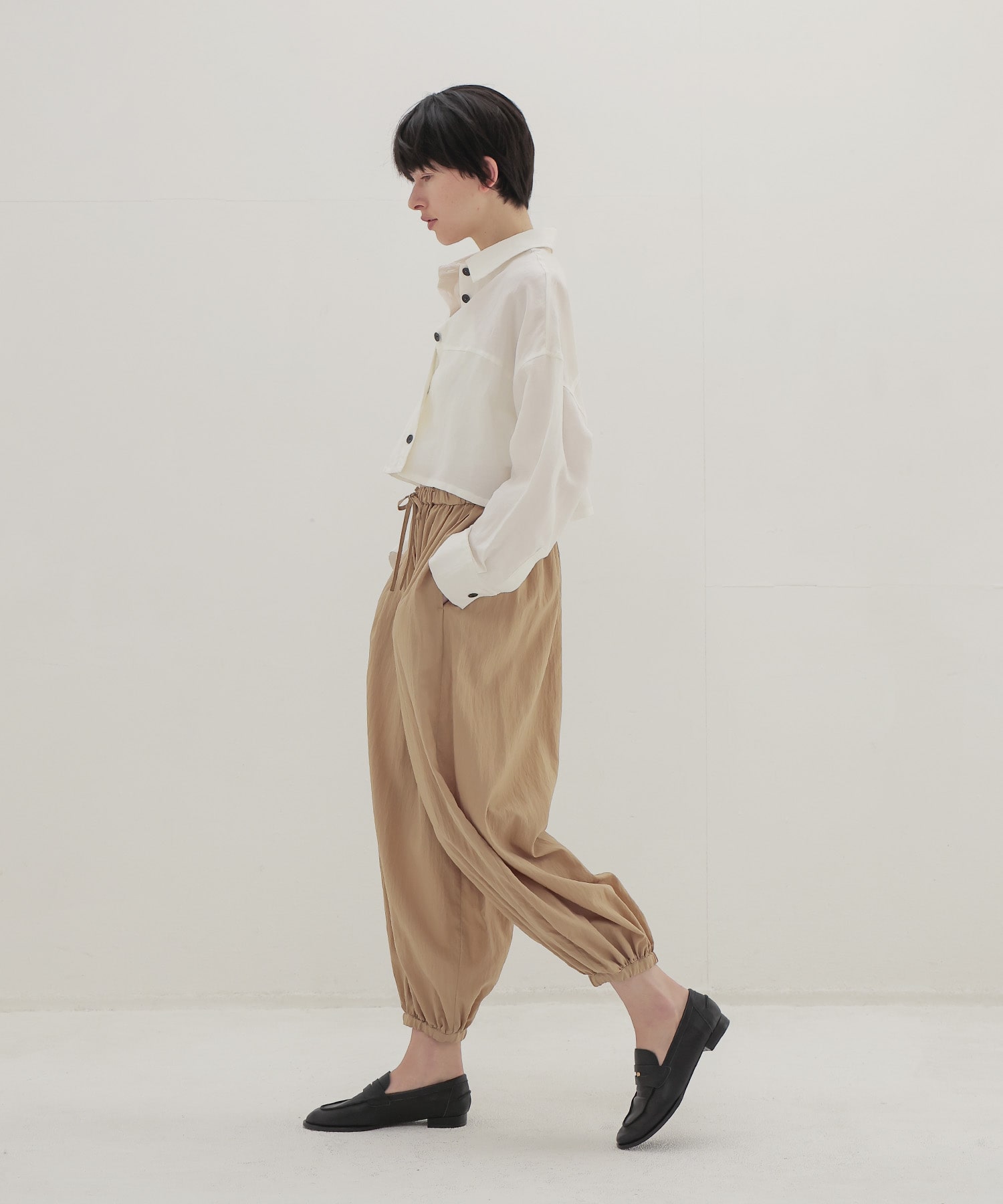 linen tencel boxy shirt