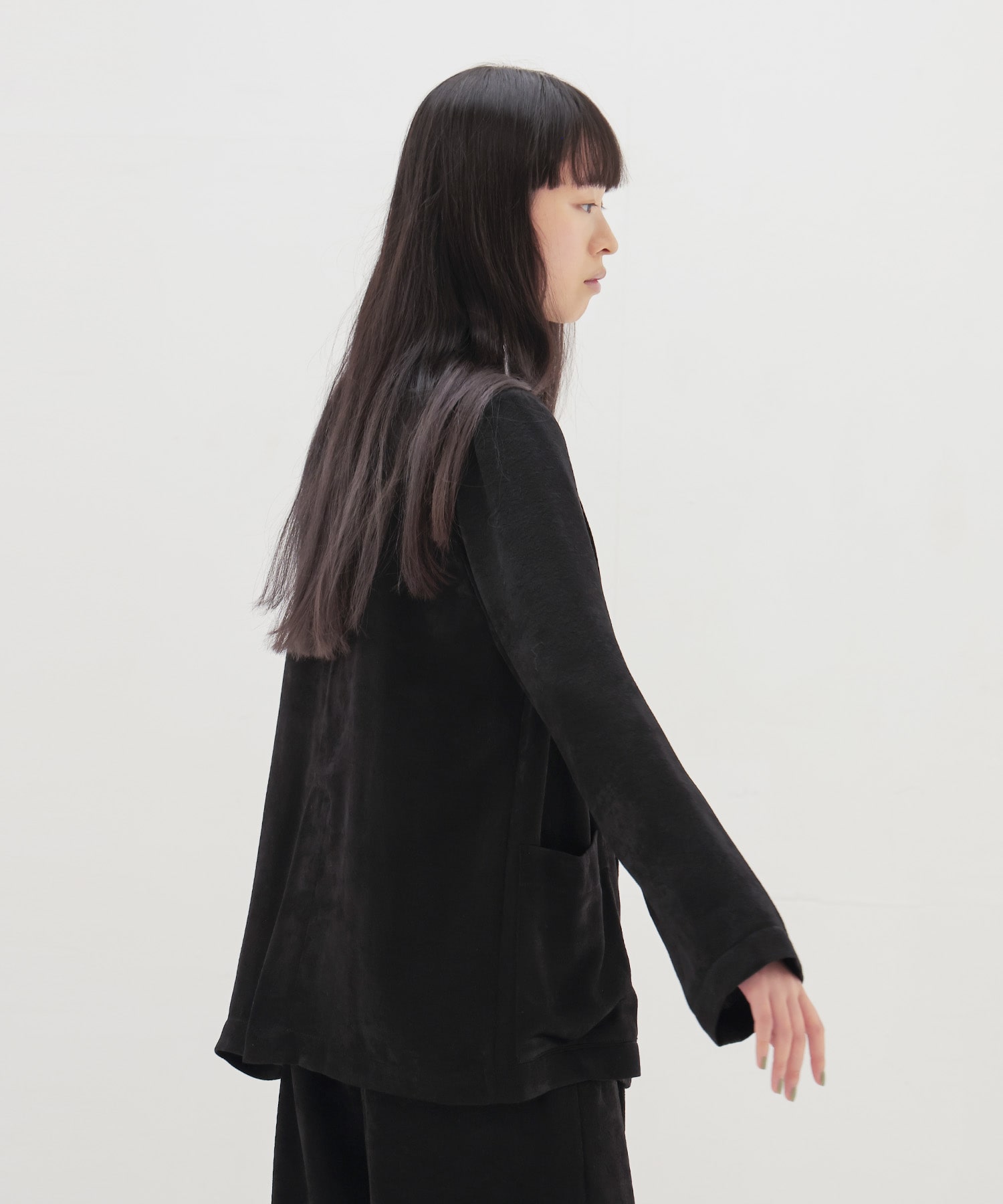 velvet satin relaxy jacket