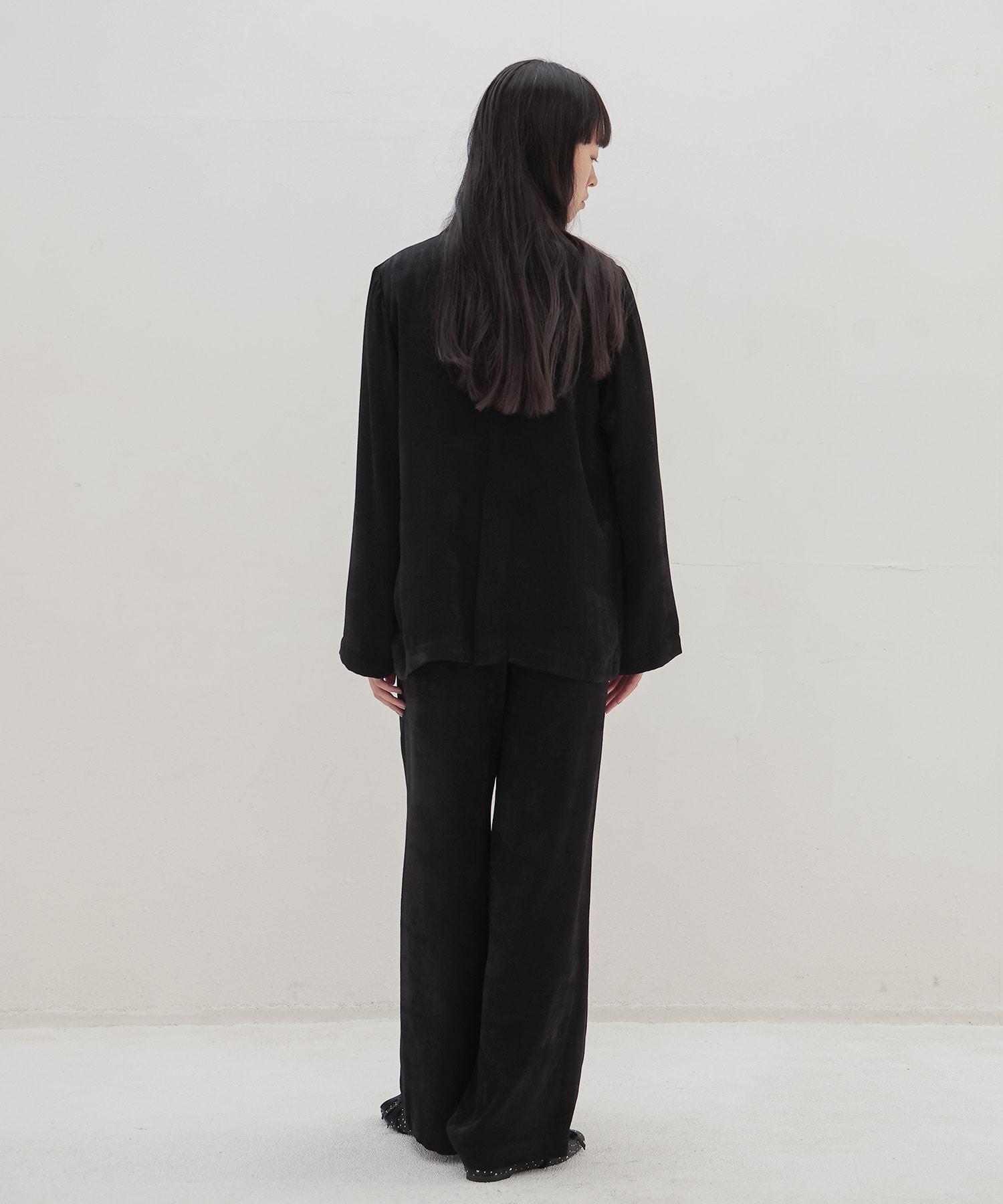 velvet satin relaxy jacket