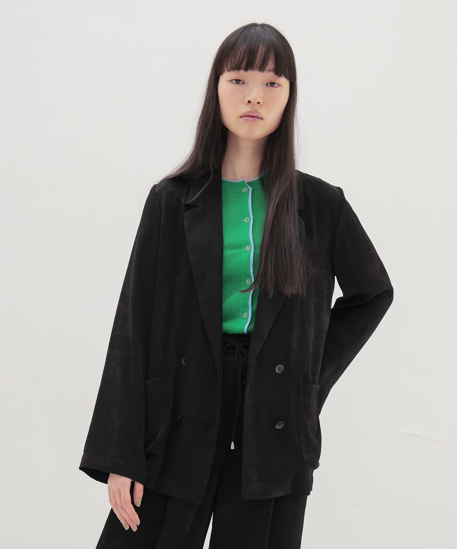 velvet satin relaxy jacket