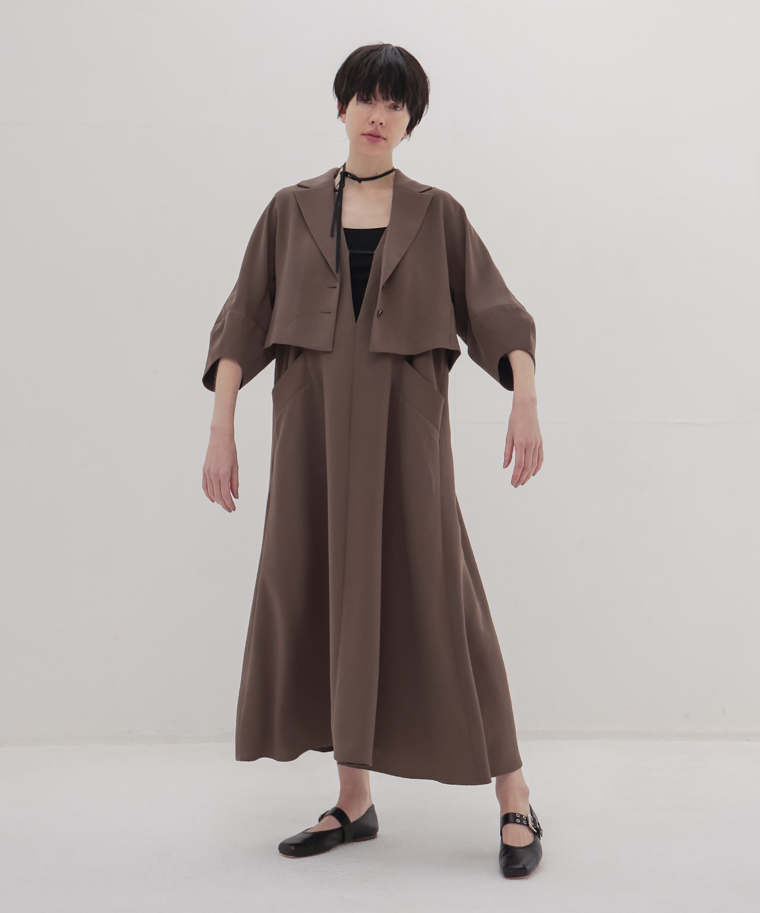 cocoon sleeve short jacket