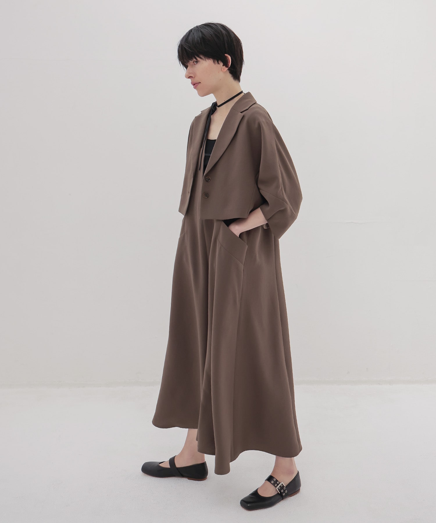 cocoon sleeve short jacket