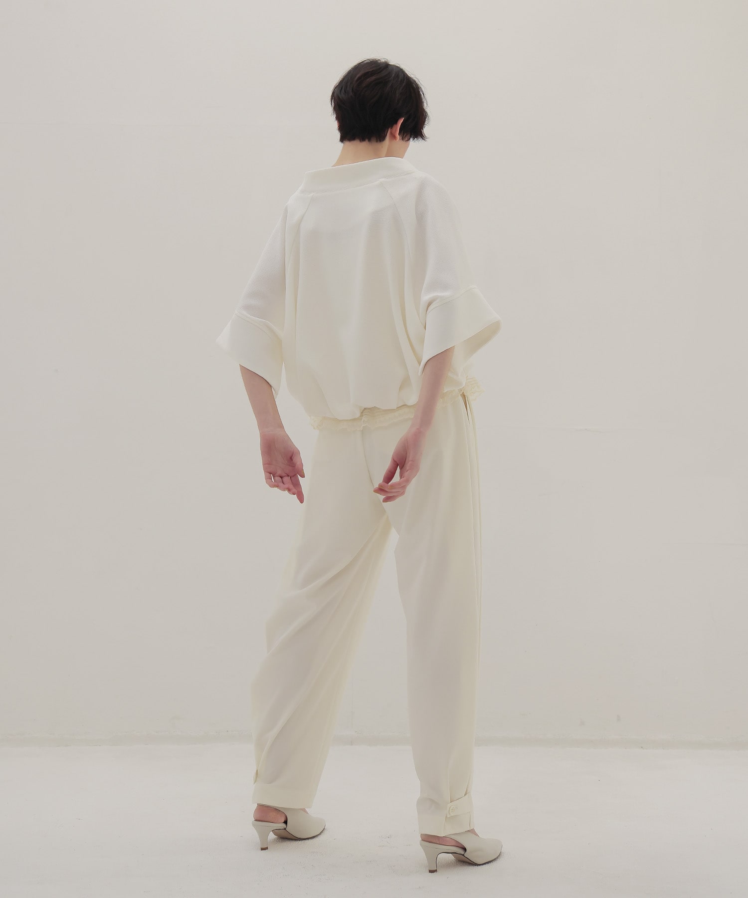 swelling tweed zip blouson