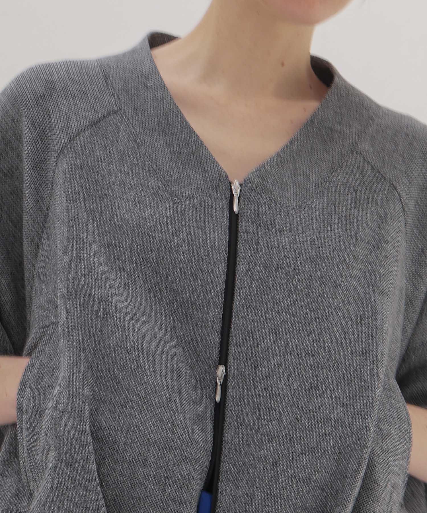 swelling tweed zip blouson