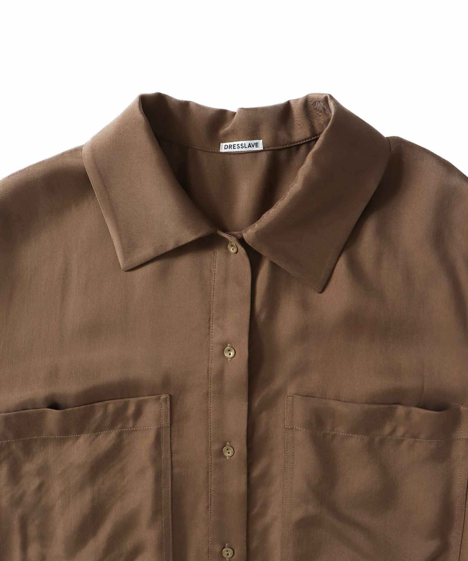 knit combination shirt dress