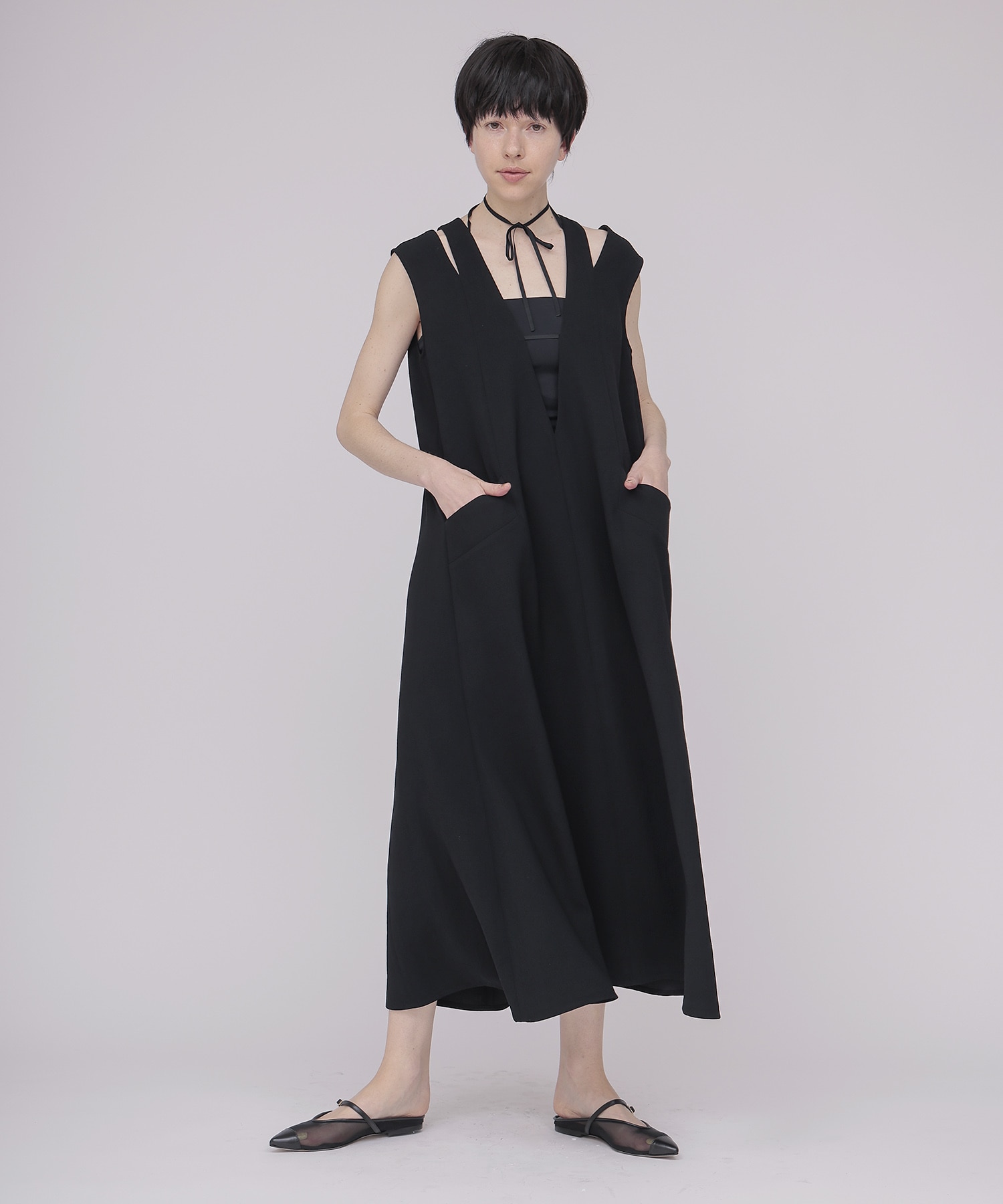 〔お家で試着〕shoulder slit dress