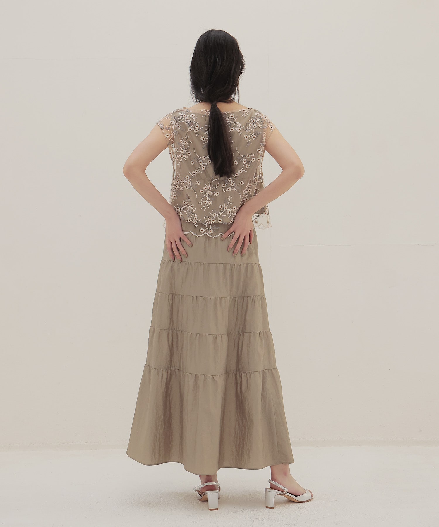 vintage washer tiered skirt