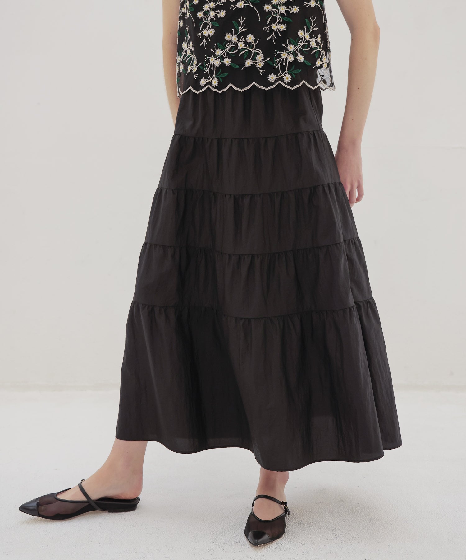 vintage washer tiered skirt