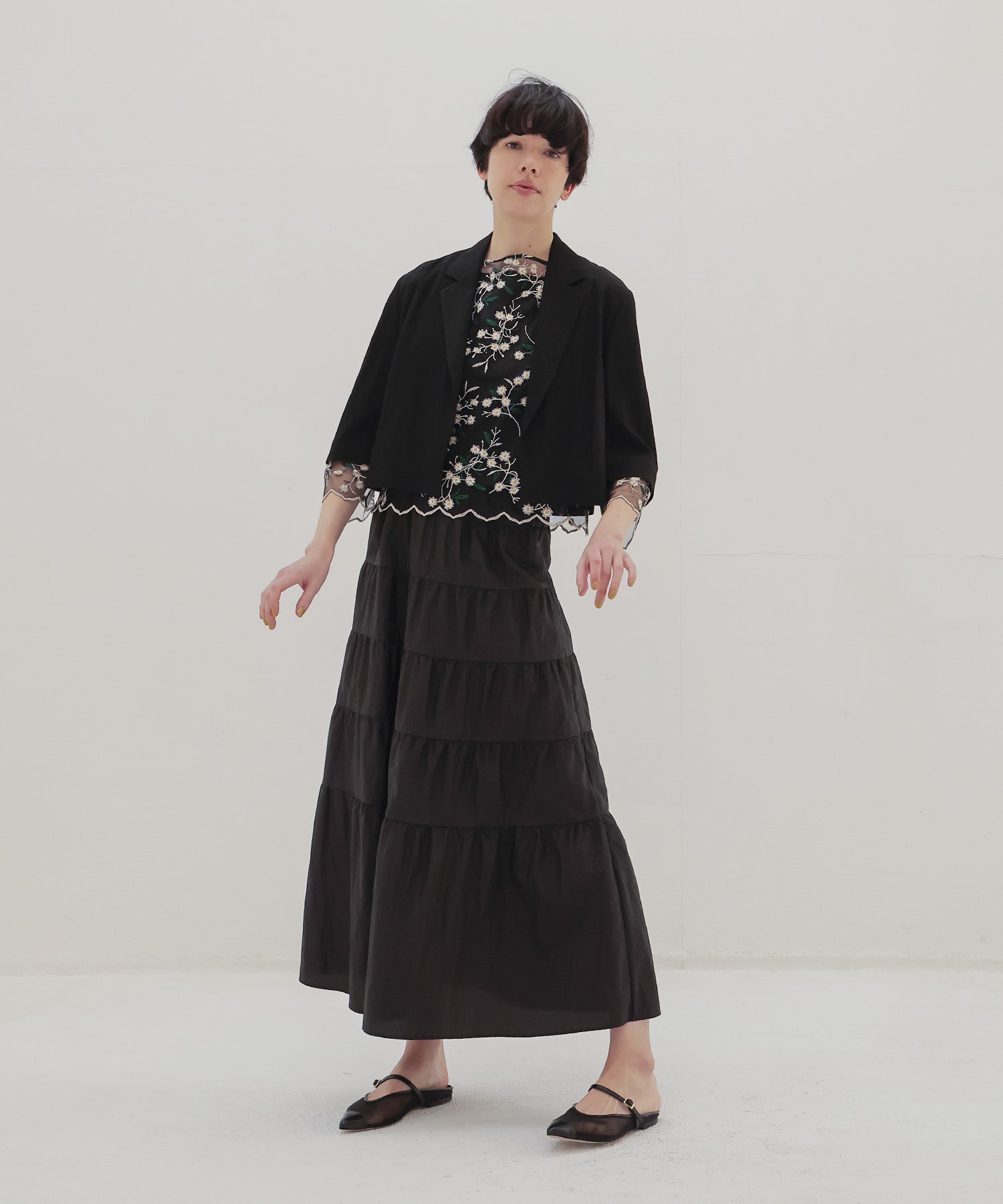 vintage washer tiered skirt