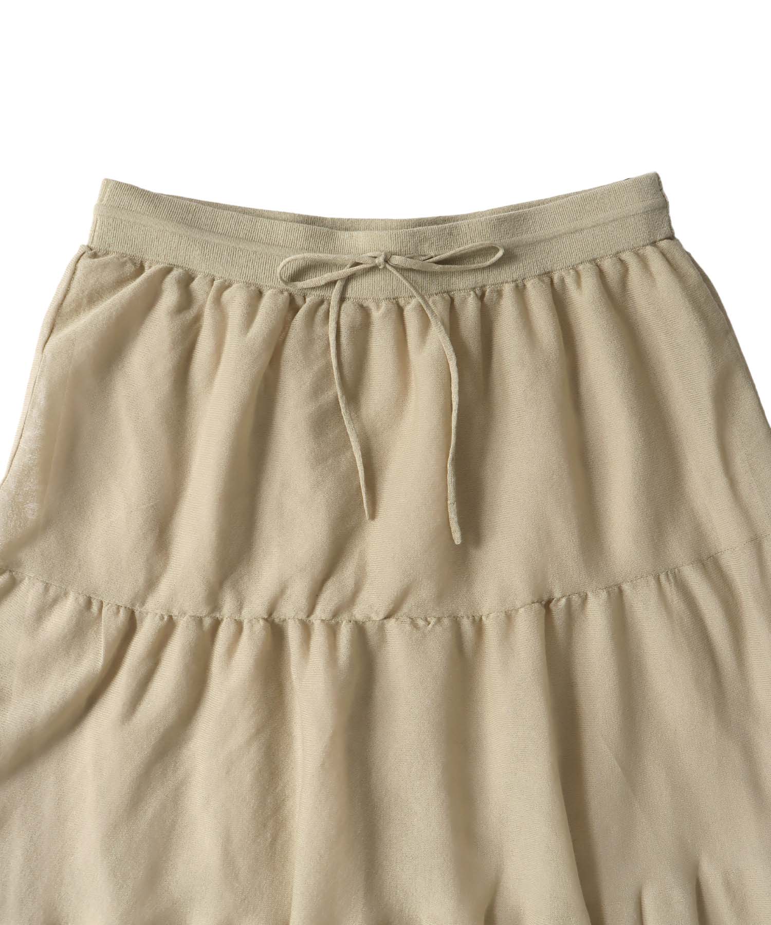 tiered airy skirt