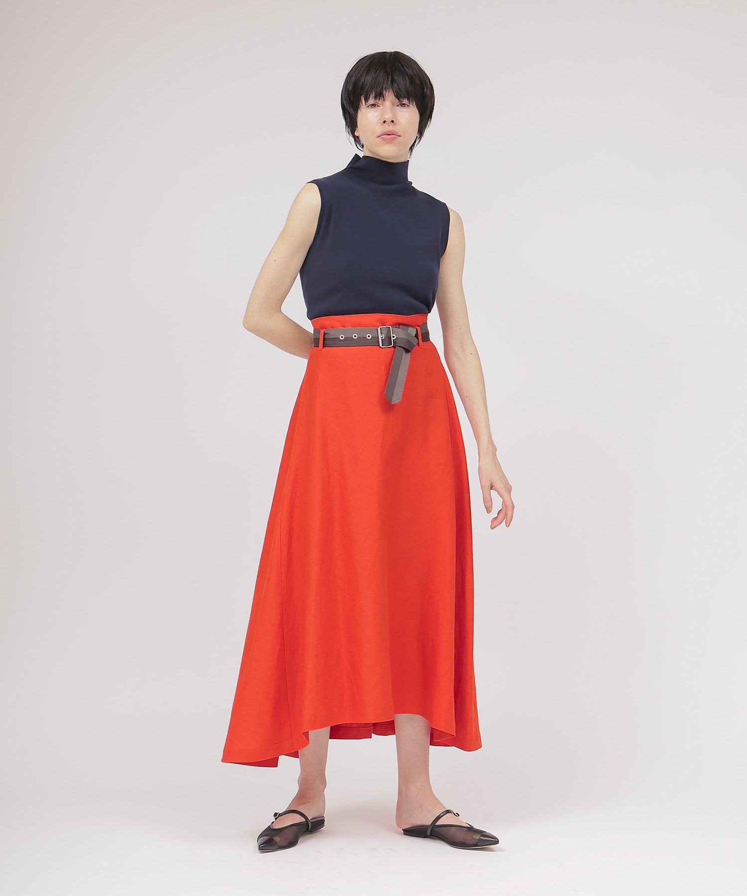 〔お家で試着〕exclusive ramie flare skirt