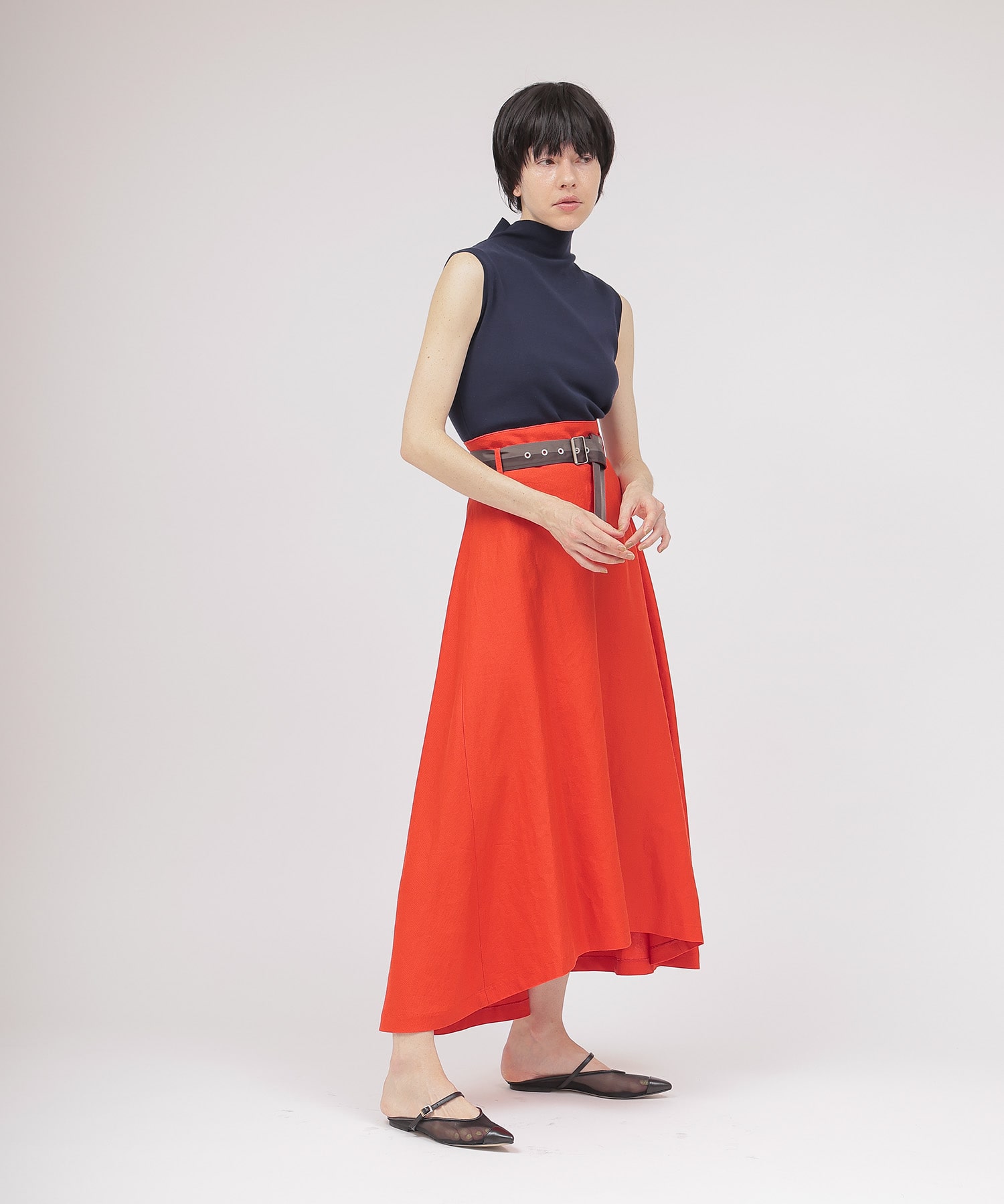 〔お家で試着〕exclusive ramie flare skirt