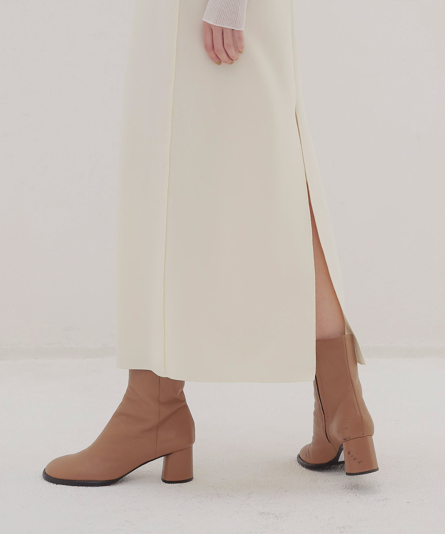 knit georgette fit long skirt