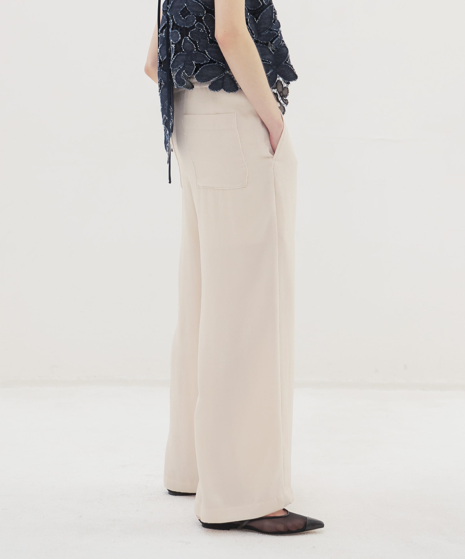velvet satin relaxy pants