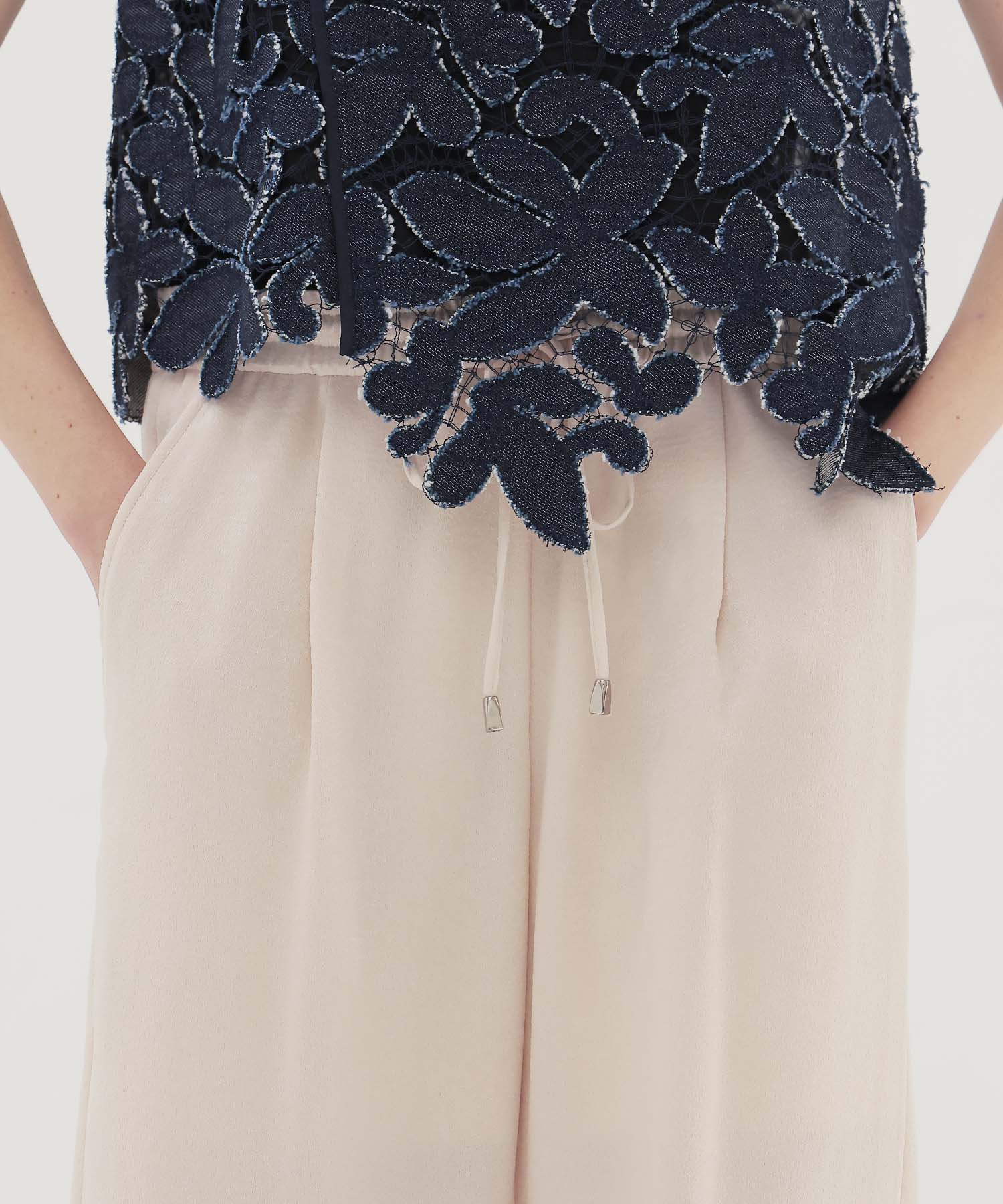 velvet satin relaxy pants