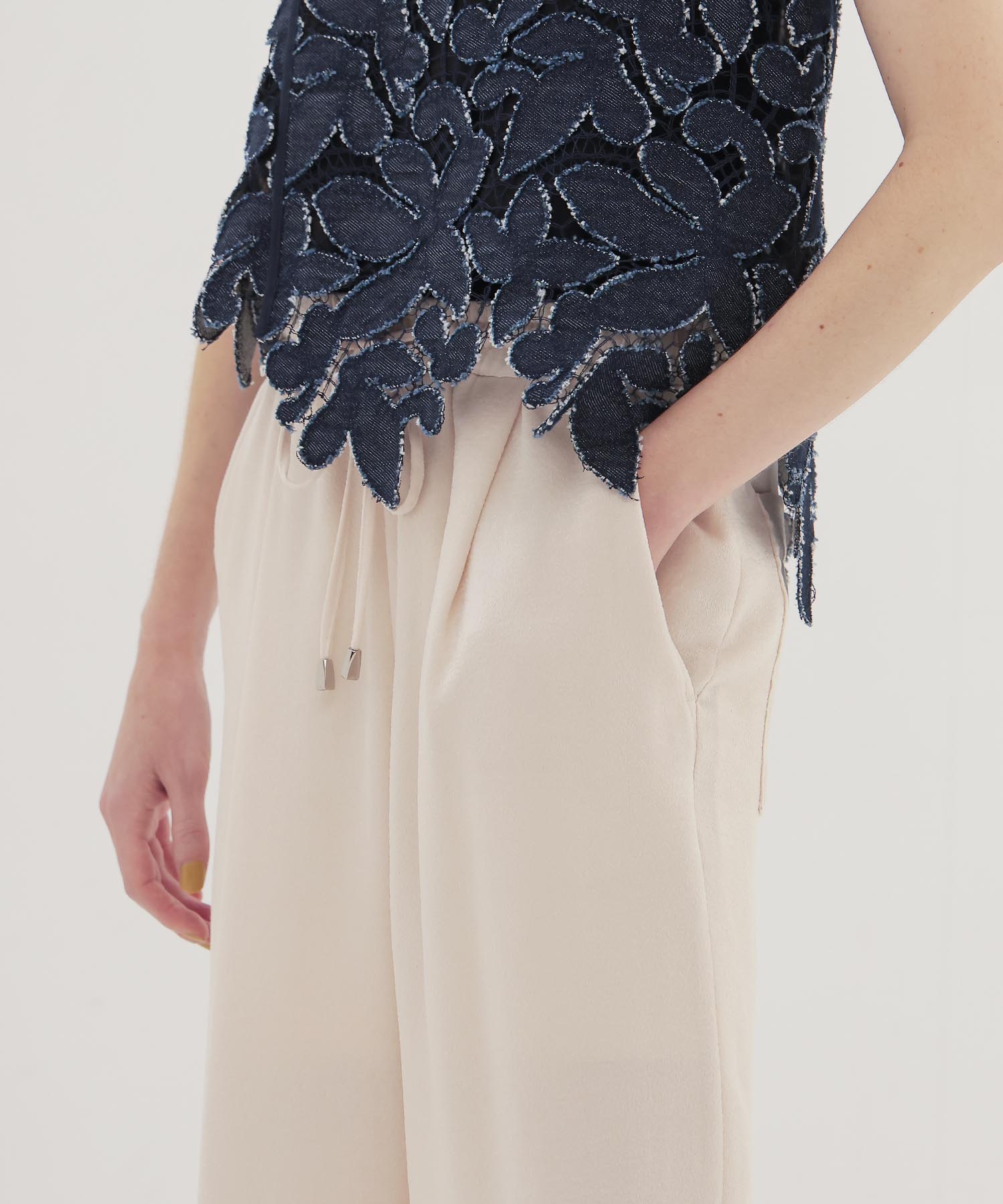 velvet satin relaxy pants