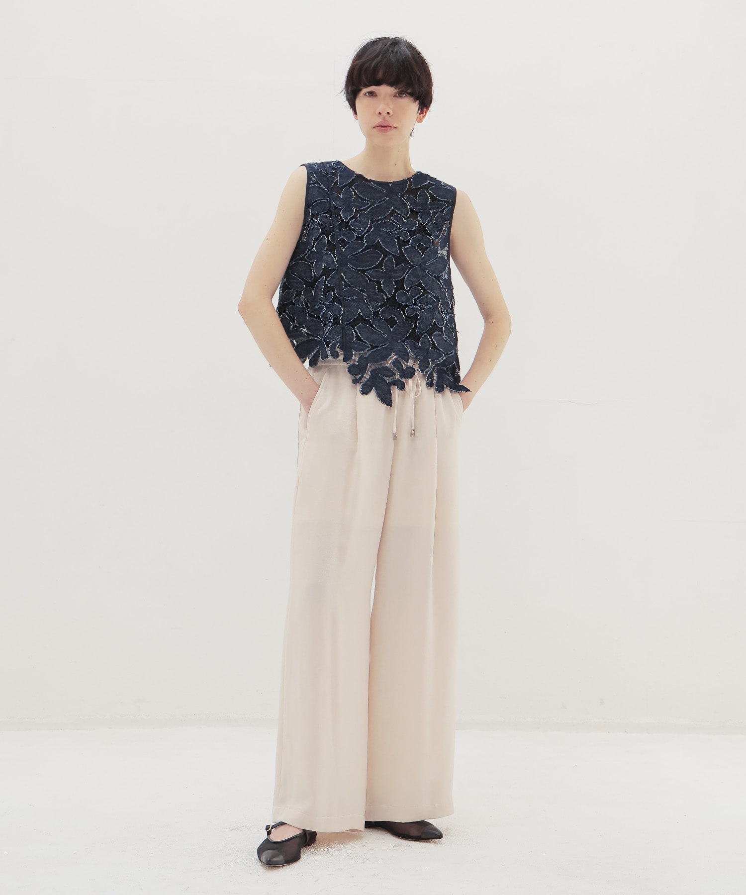 velvet satin relaxy pants