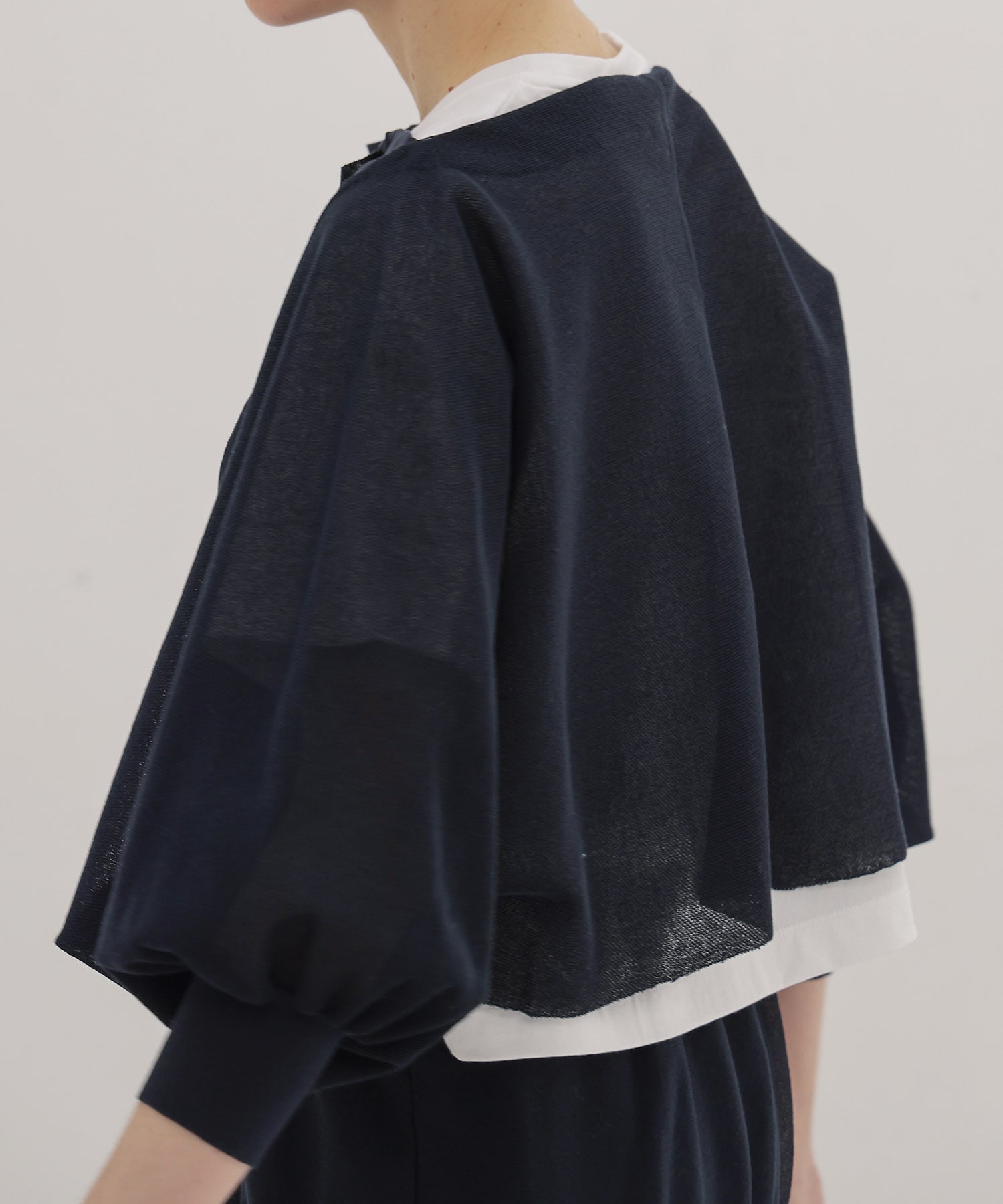 back ribbon 2way cardigan