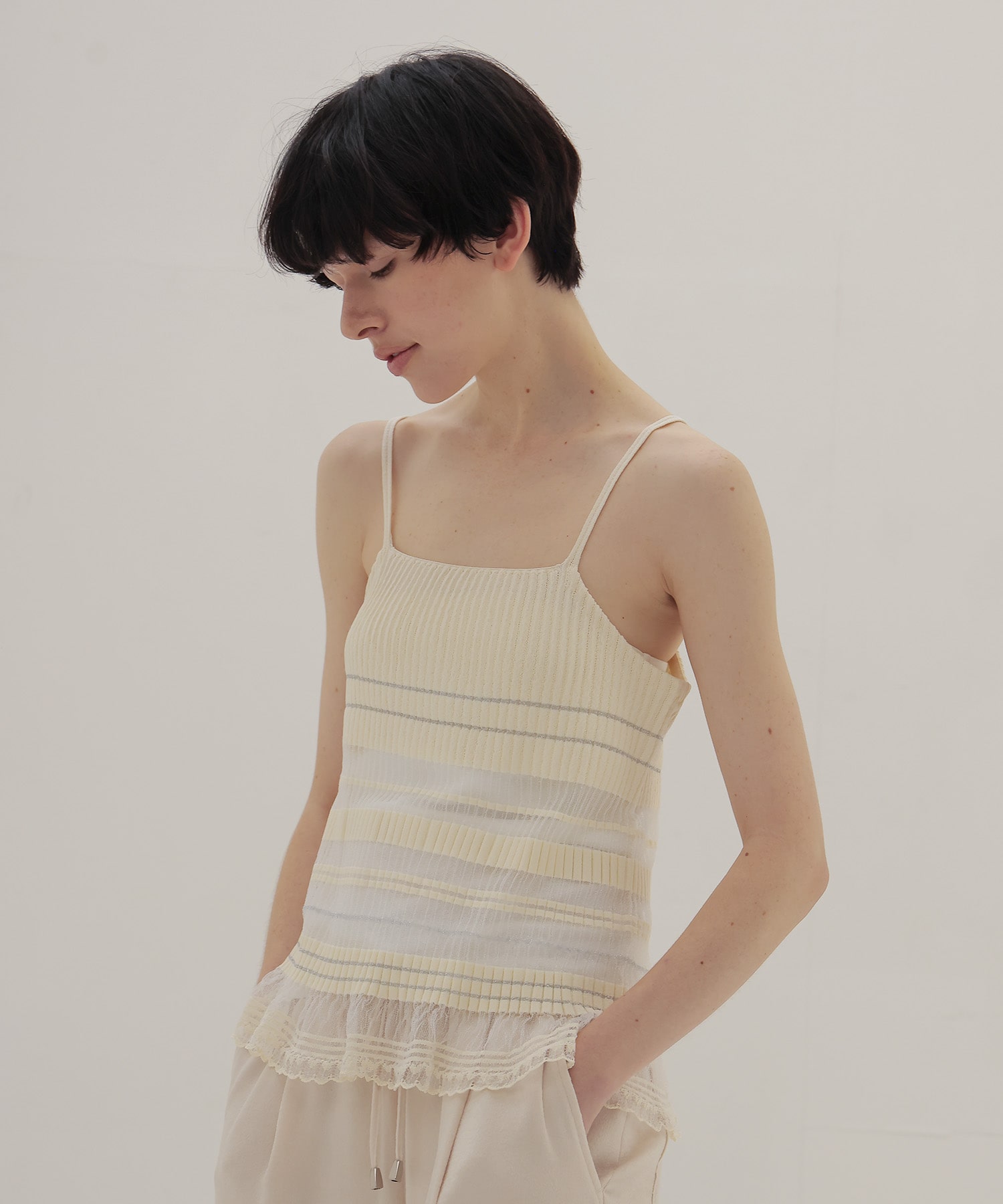 sheer shadow border cami