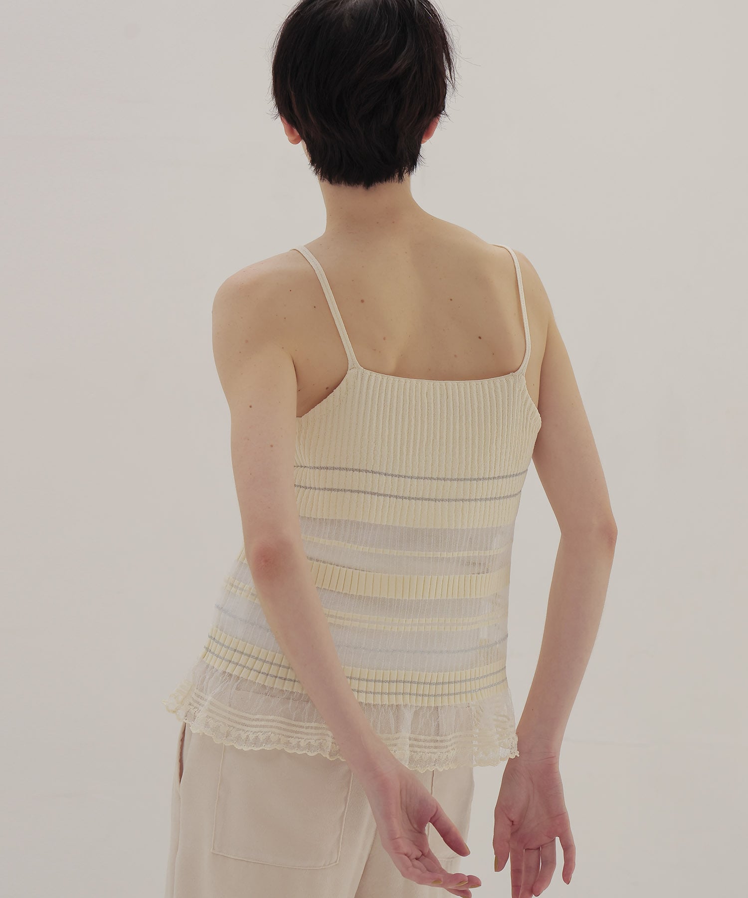 sheer shadow border cami