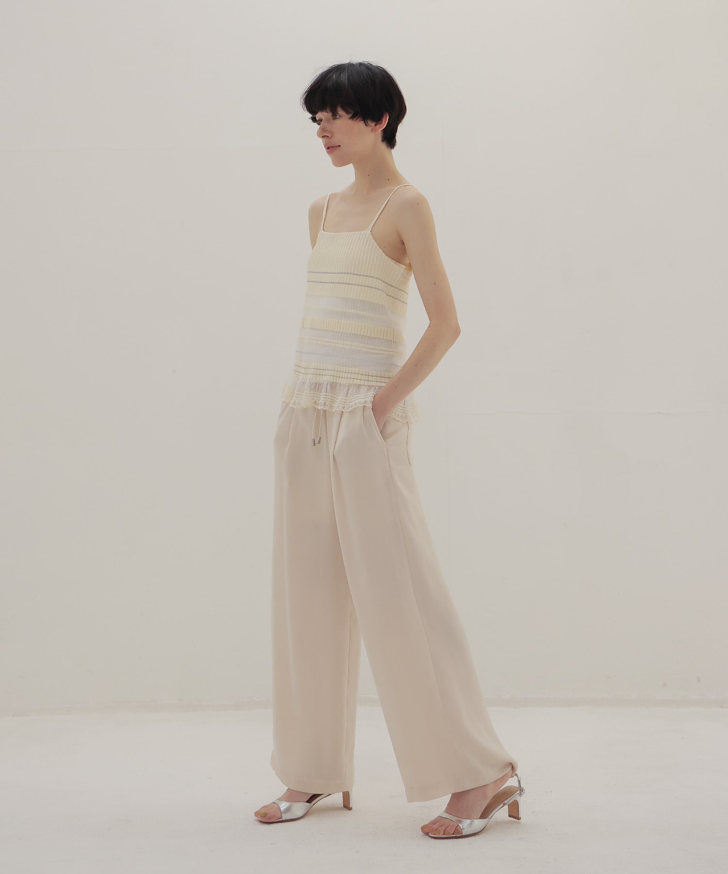 sheer shadow border cami