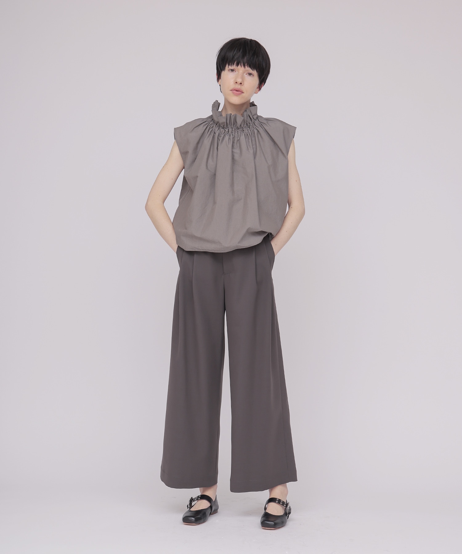 2way frill collar blouse