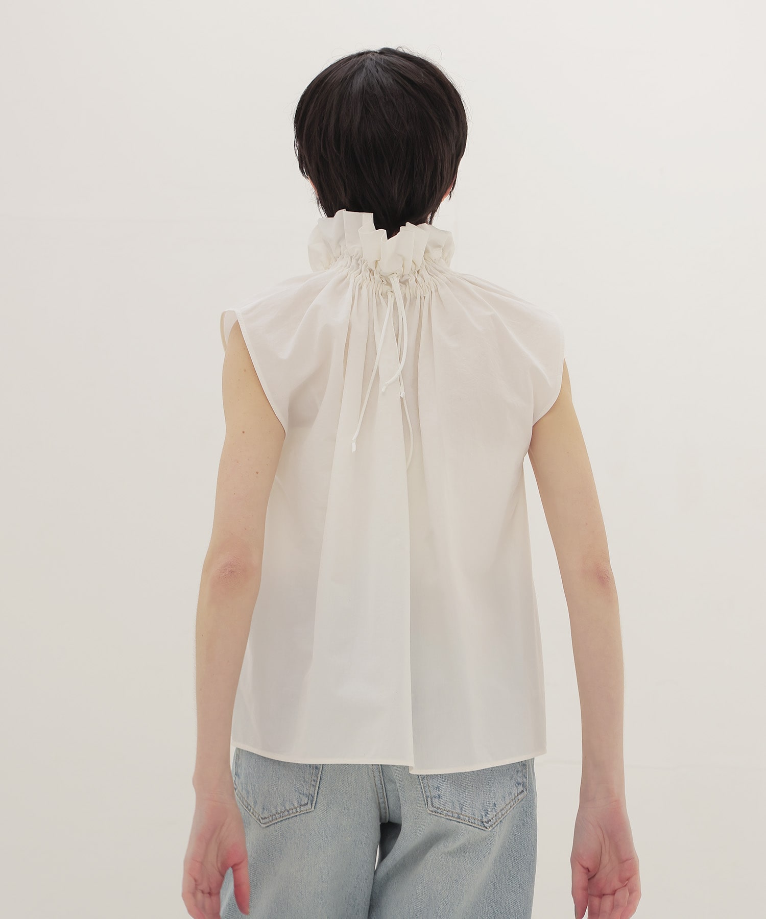 〔お家で試着〕2way frill collar blouse