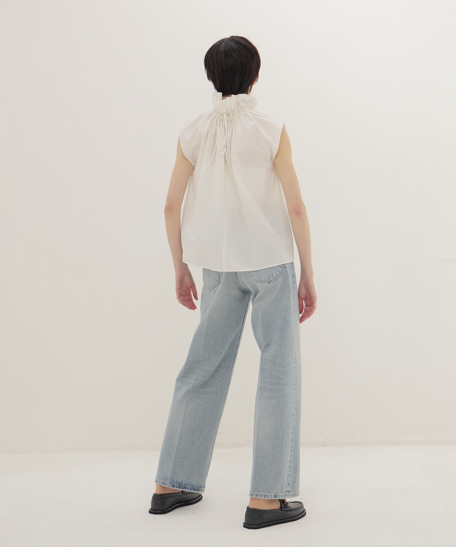〔お家で試着〕2way frill collar blouse