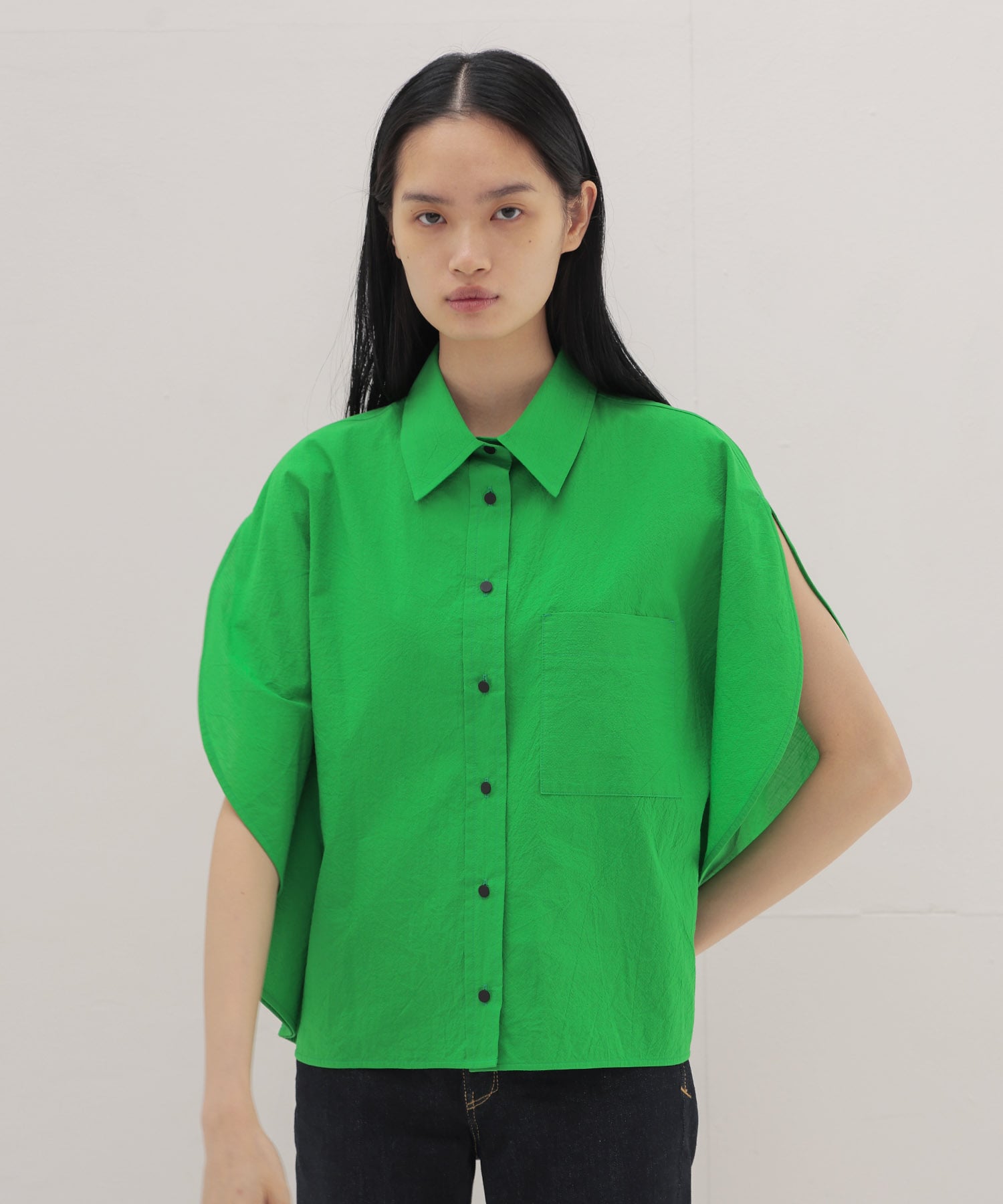 cordlane circle flare sleeve shirt