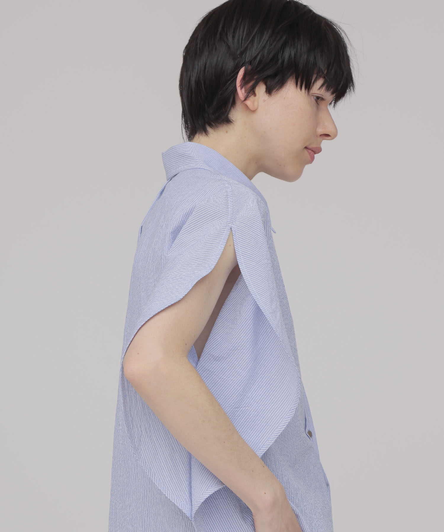 cordlane circle flare sleeve shirt