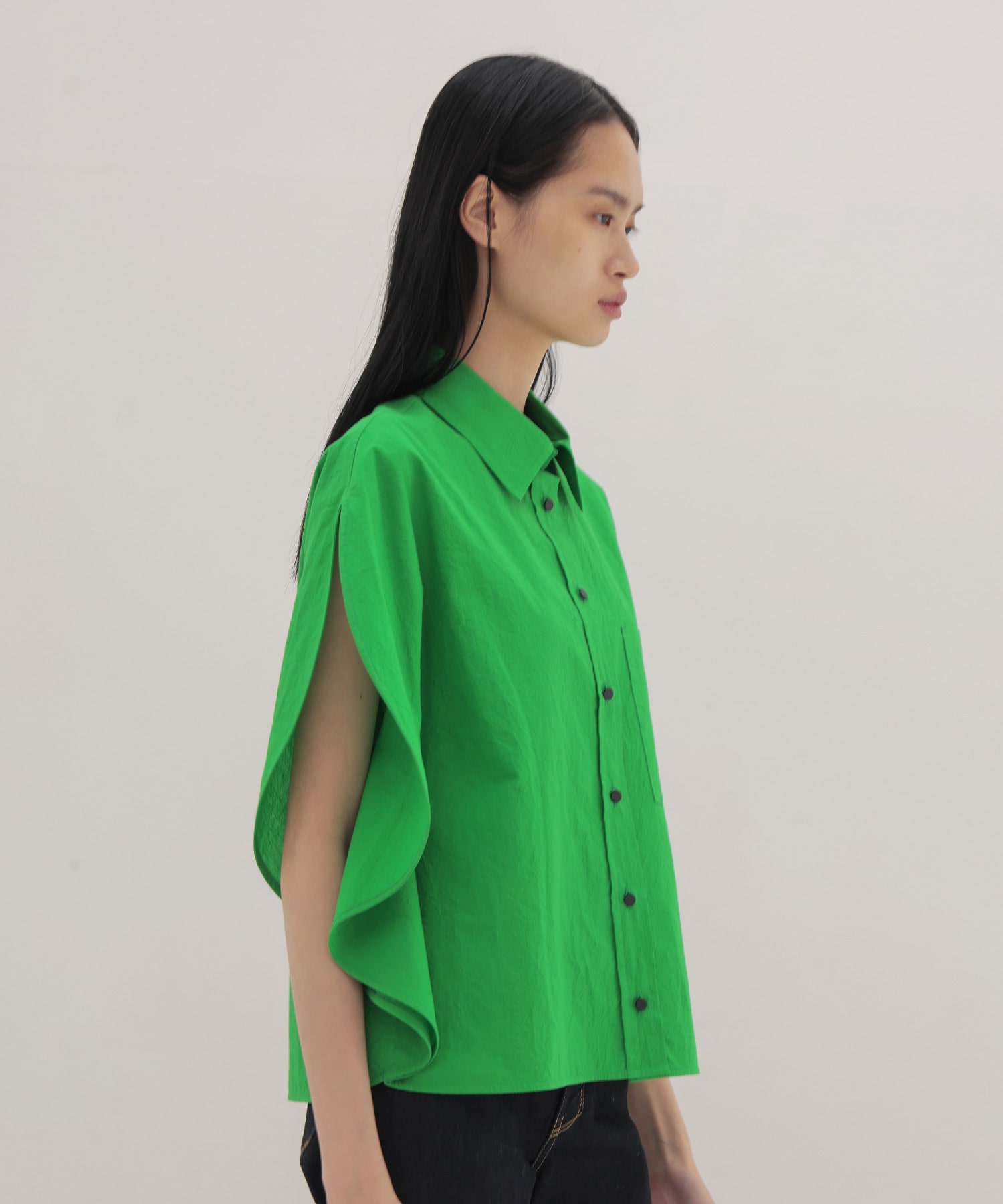 cordlane circle flare sleeve shirt