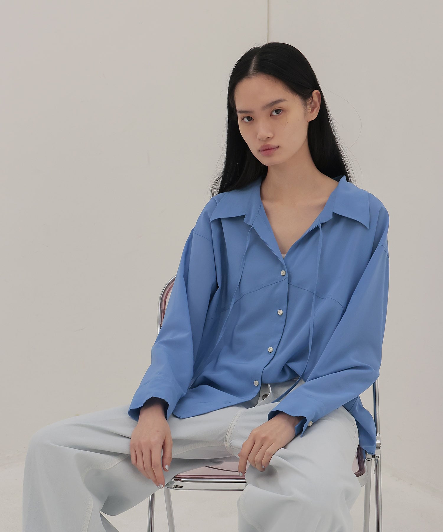 〔お家で試着〕sheer gas voile shirt