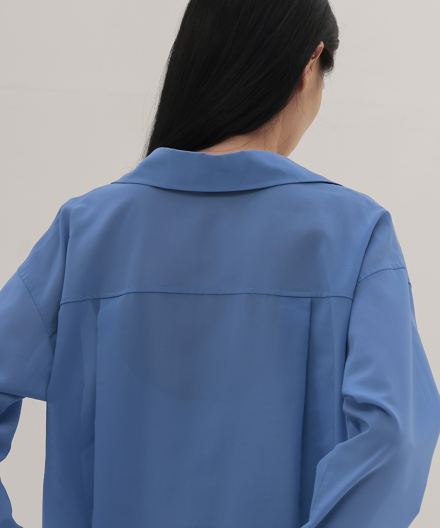 〔お家で試着〕sheer gas voile shirt