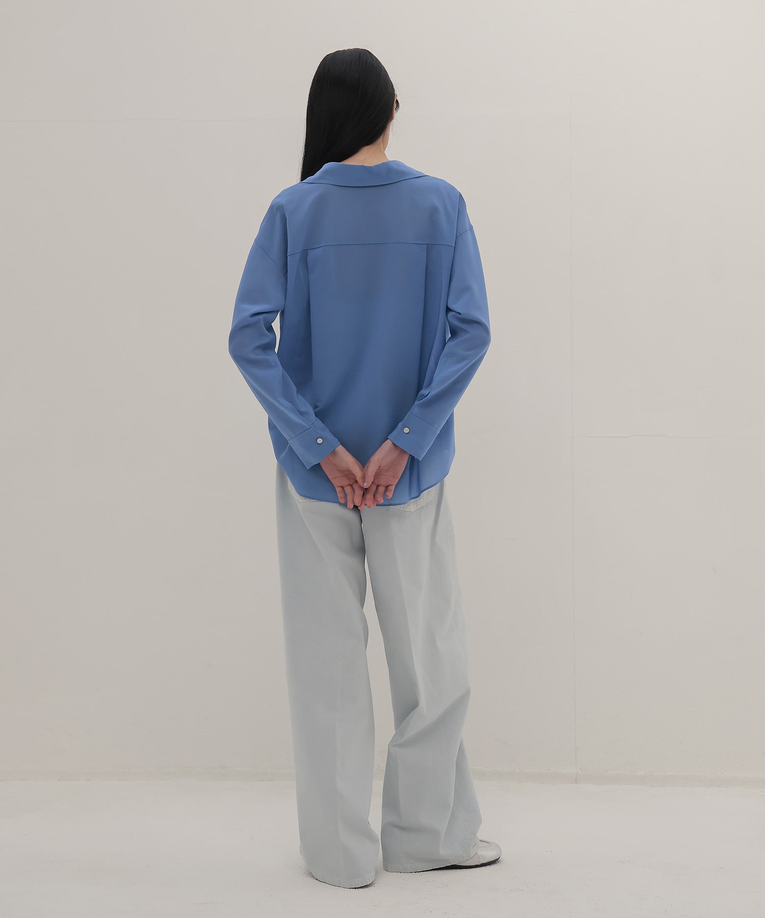〔お家で試着〕sheer gas voile shirt
