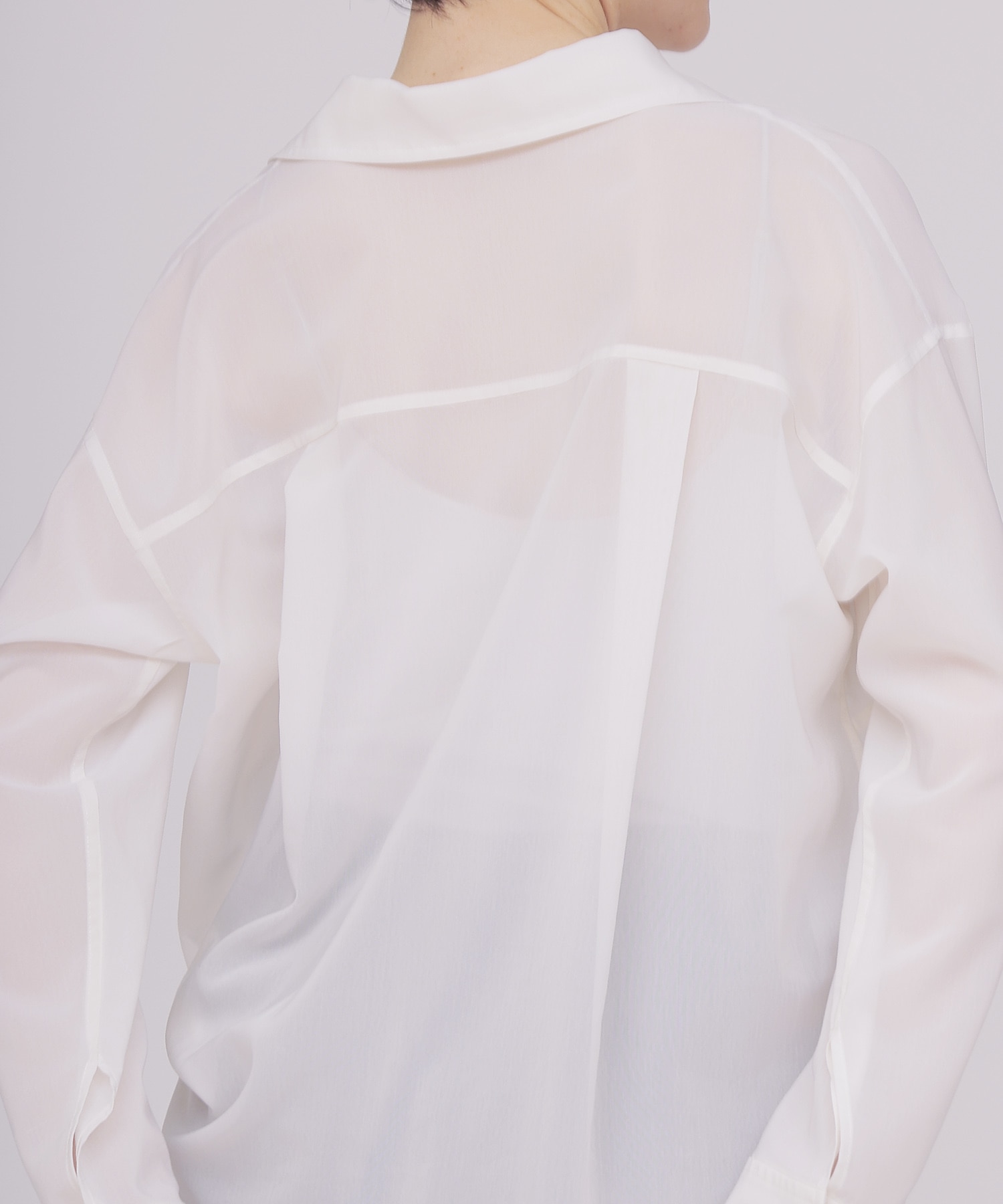 sheer gas voile shirt