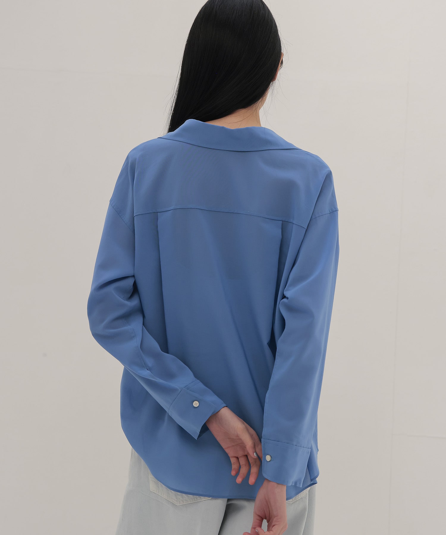 〔お家で試着〕sheer gas voile shirt